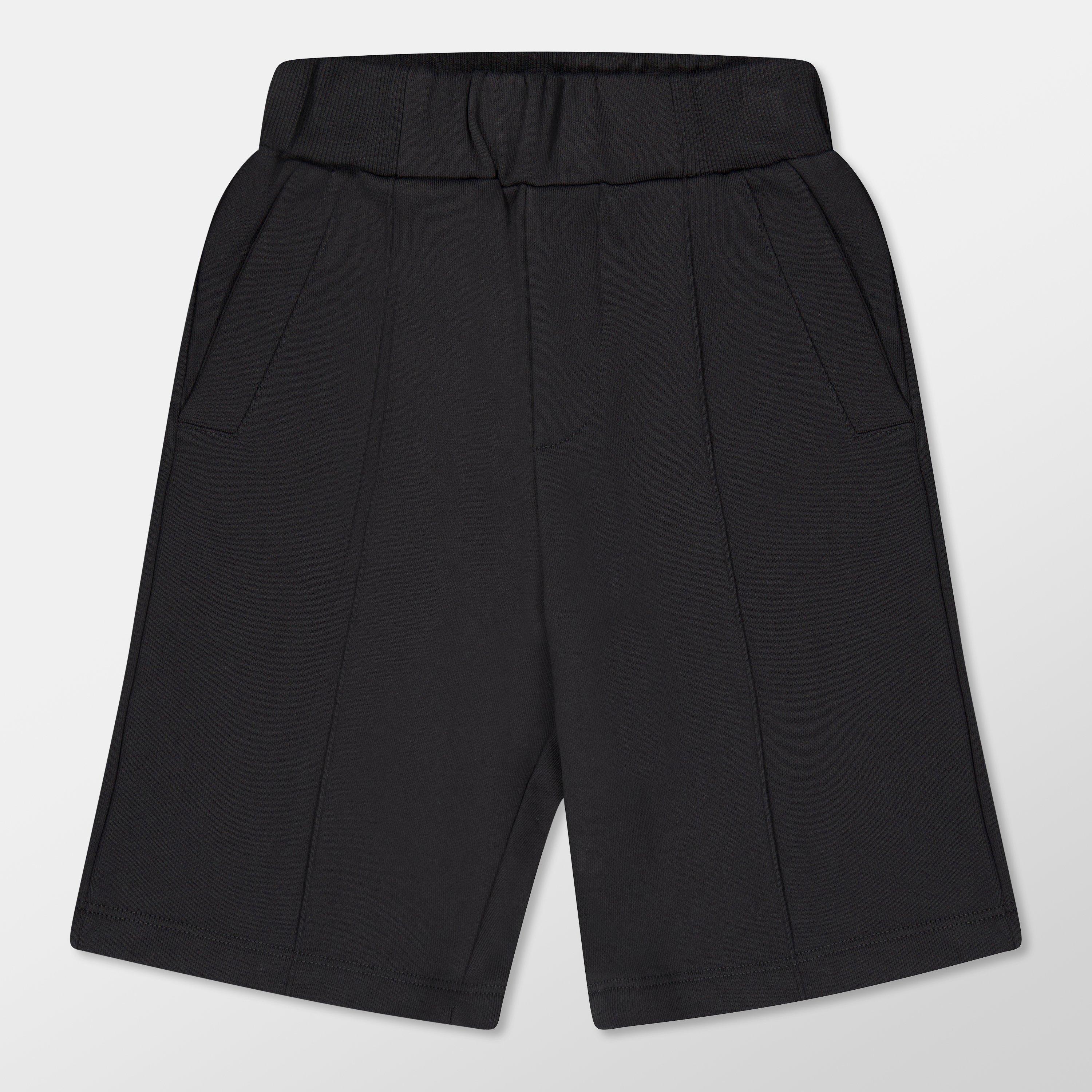 Black 930MC - Balmain - Kids' Fleece Jogger Shorts - 1