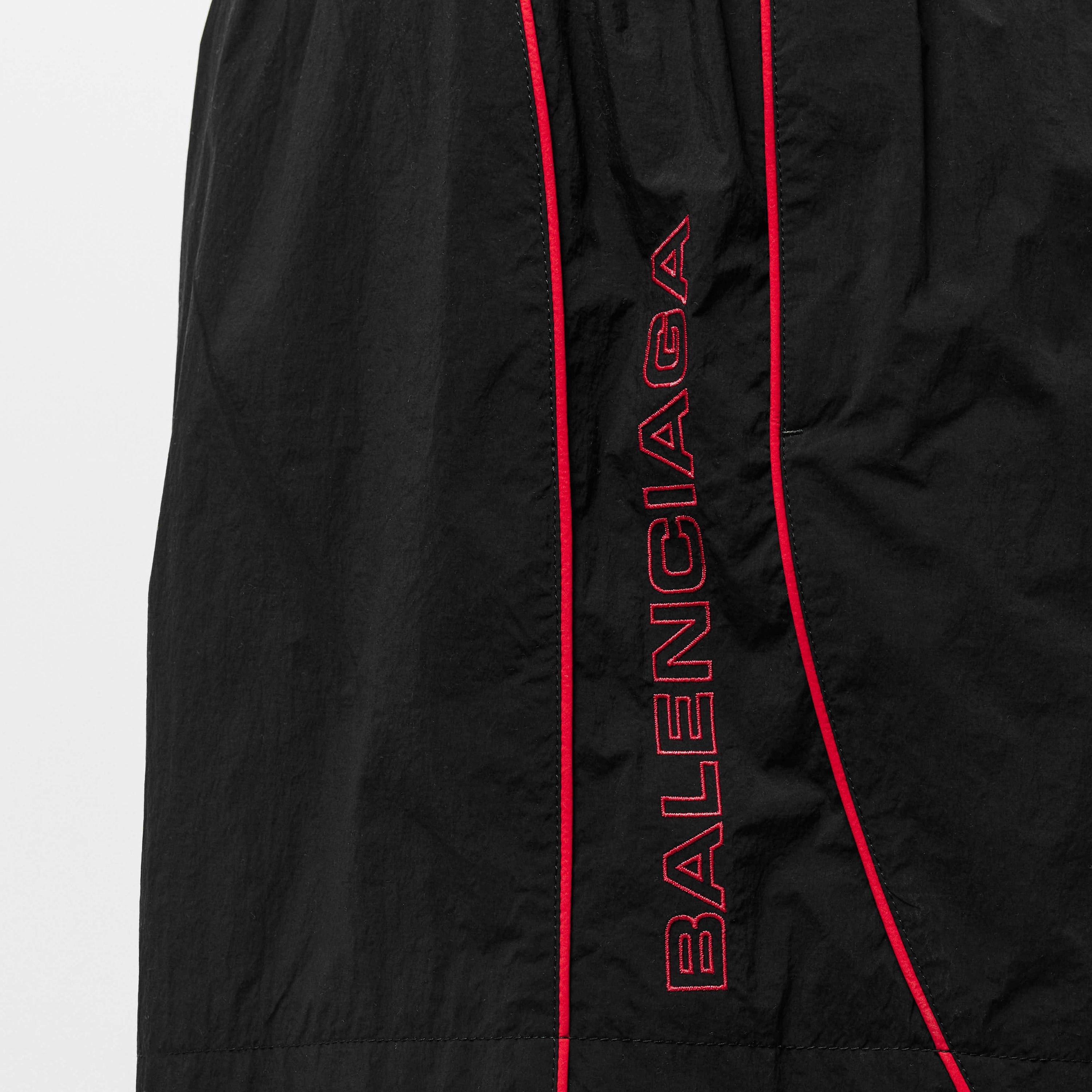 Black - Balenciaga - Embroidered Track Shorts - 5