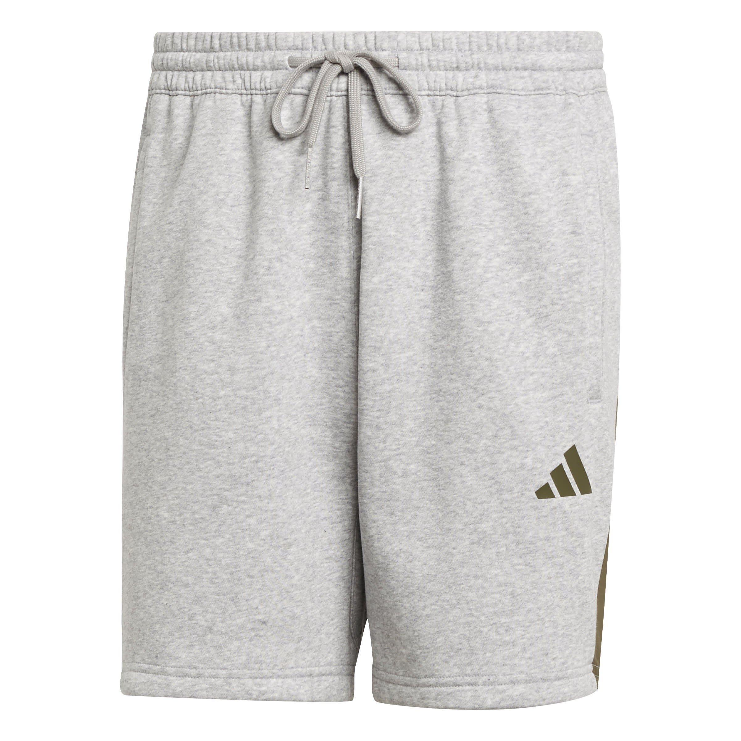 Adidas Men's Seasonal Essentials Colorblock Shorts - Grey Heather - S