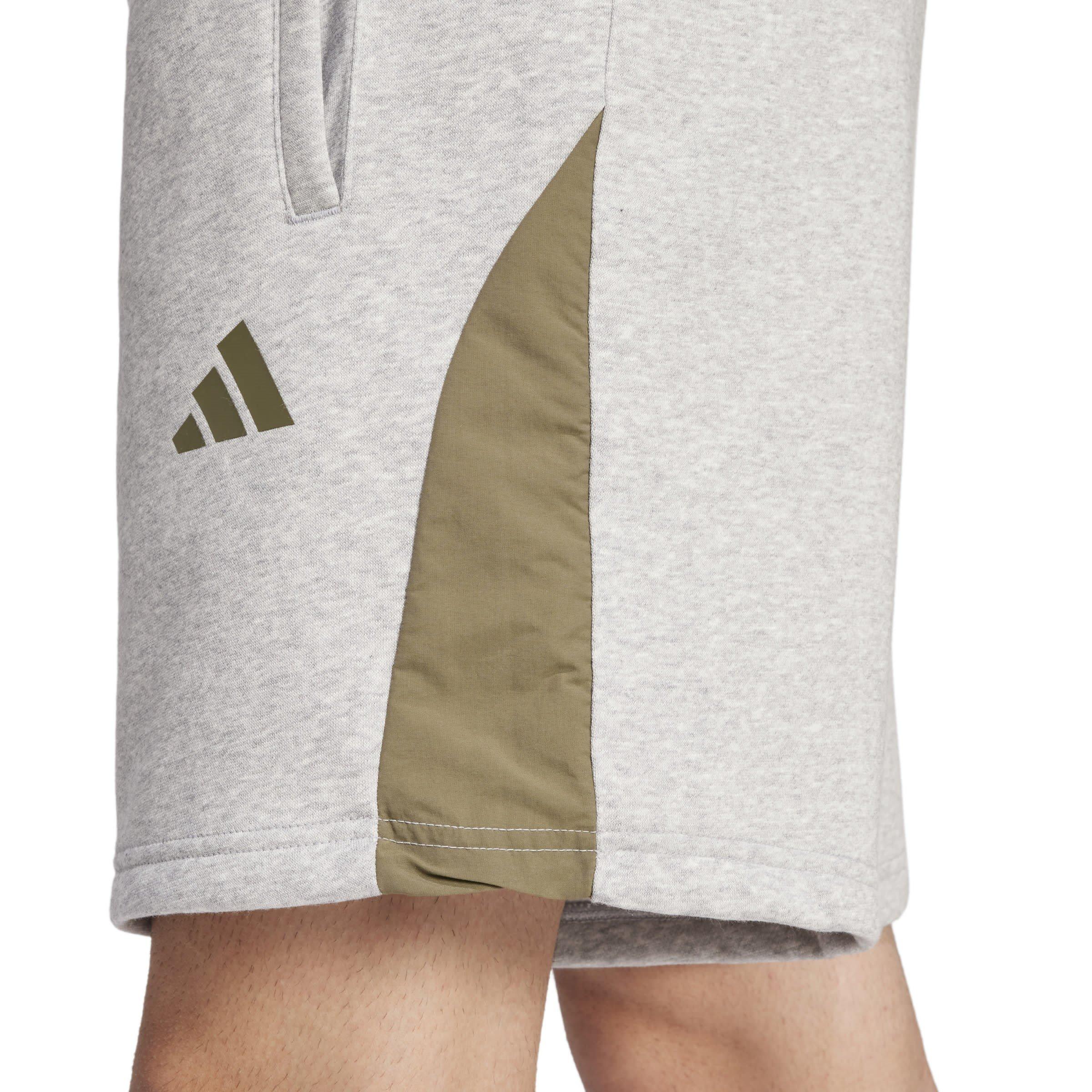 Grey Heather - adidas - Seasonal Essentials Colorblock Shorts Mens - 5