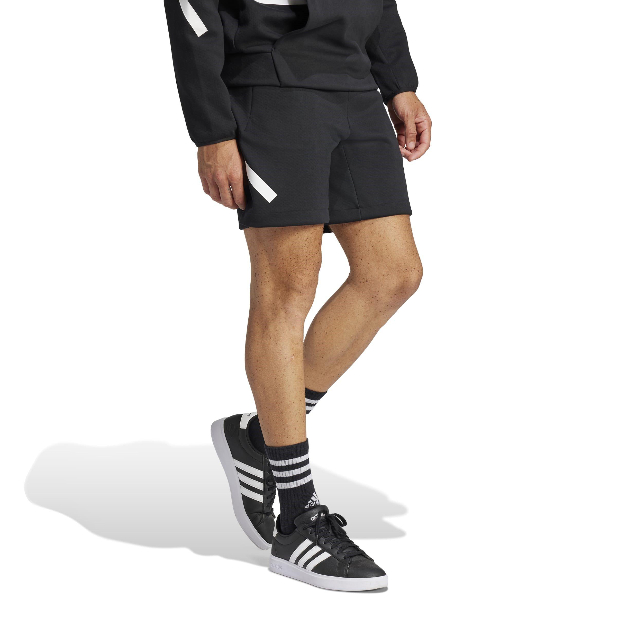 Black/White - adidas - Z.N.E. Shorts Mens - 4