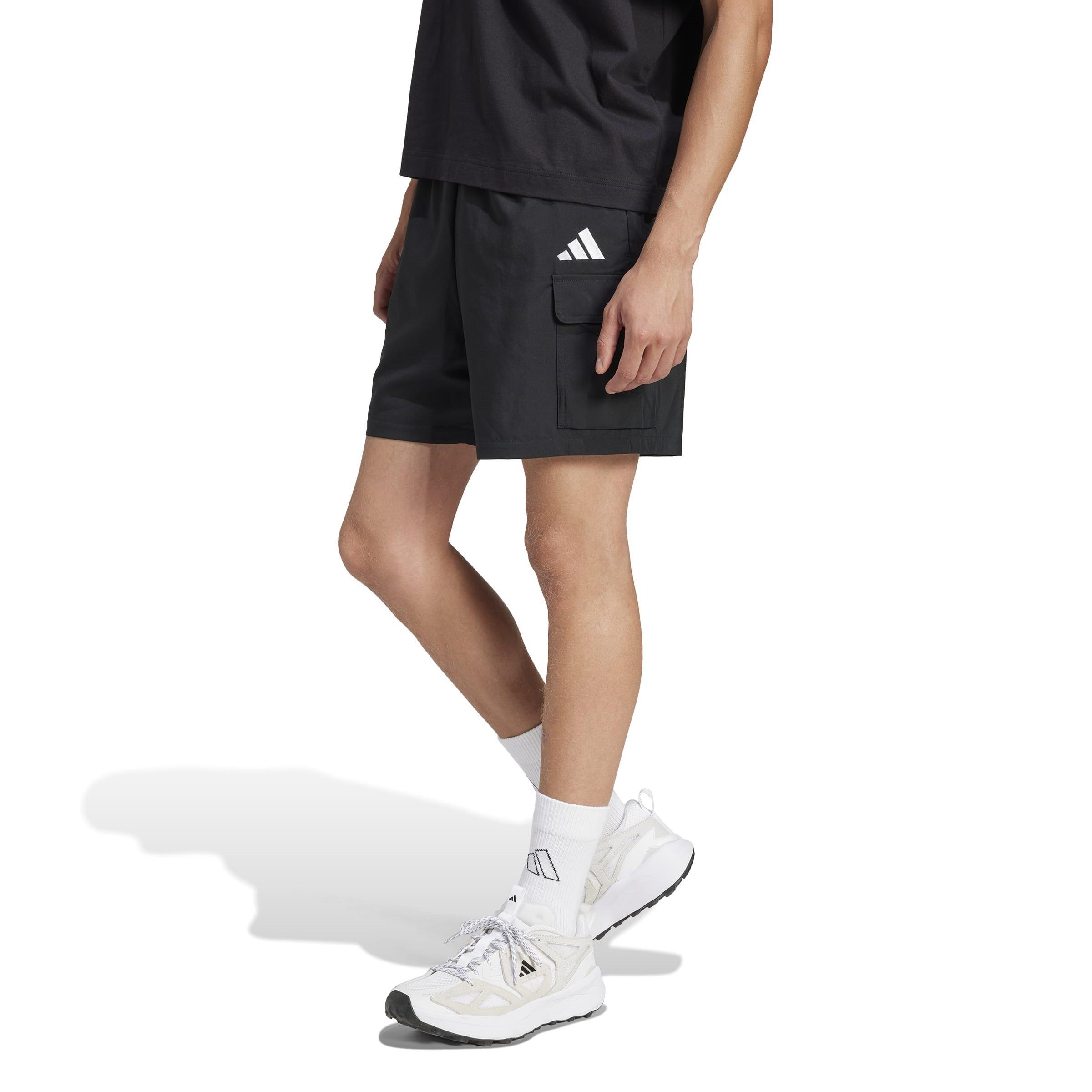 Black/White - adidas - Essentials Small Logo Cargo Chelsea Shorts - 2
