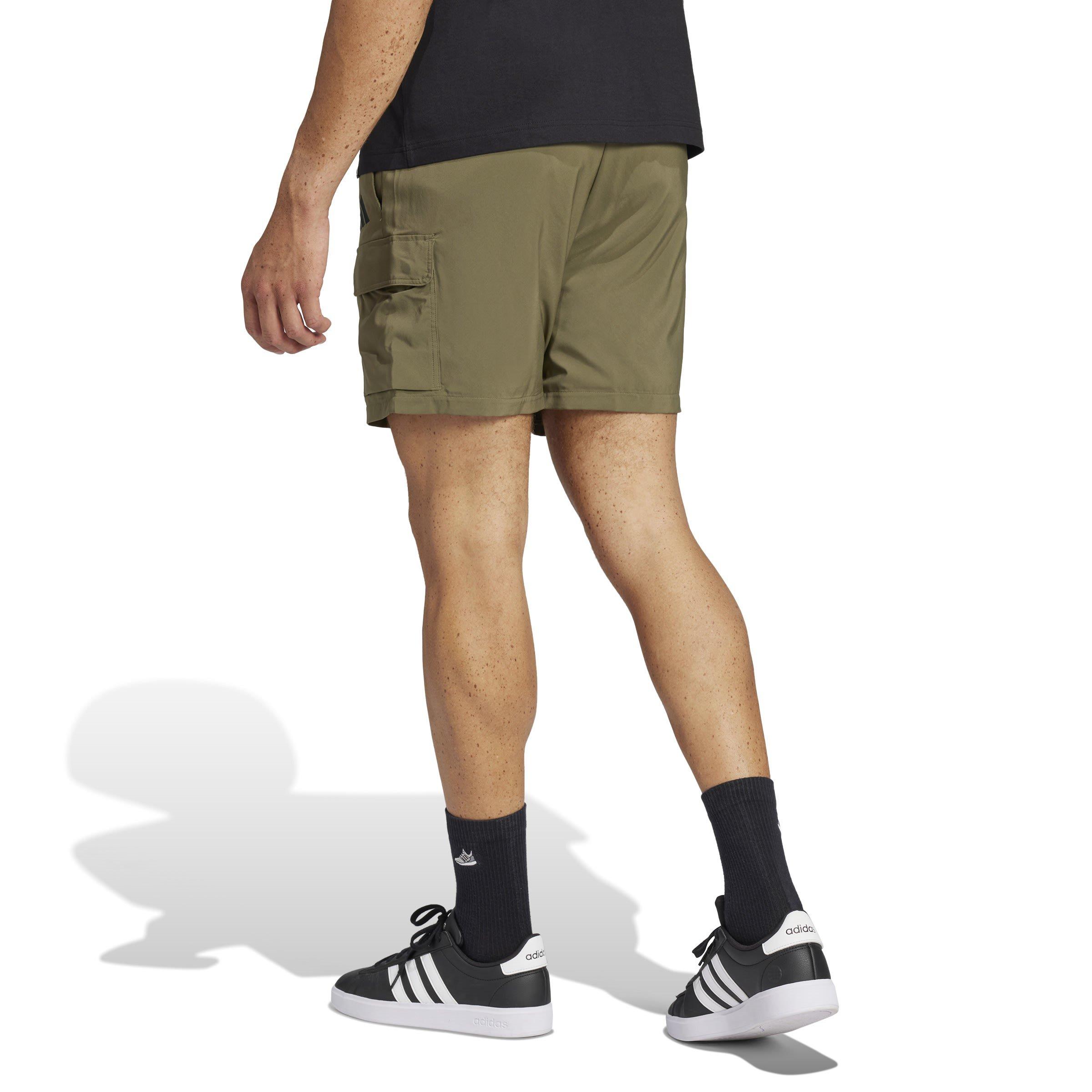 Olive/Preto - adidas - Essentials Small Logo Cargo Chelsea Shorts - 3