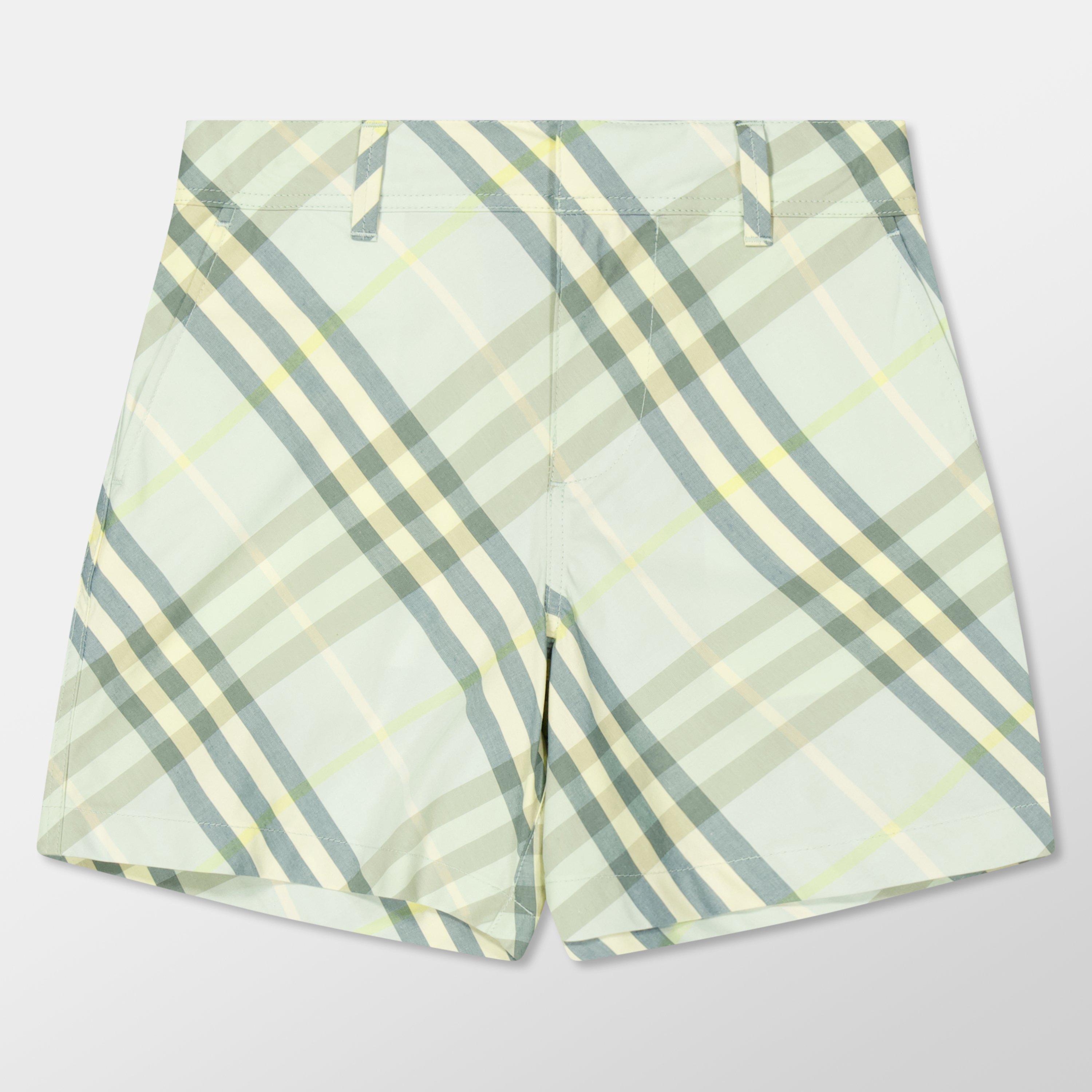 Burberry Kids' Burb Oscar Check Chino Shorts - Breeze C1788 - Size 14Y