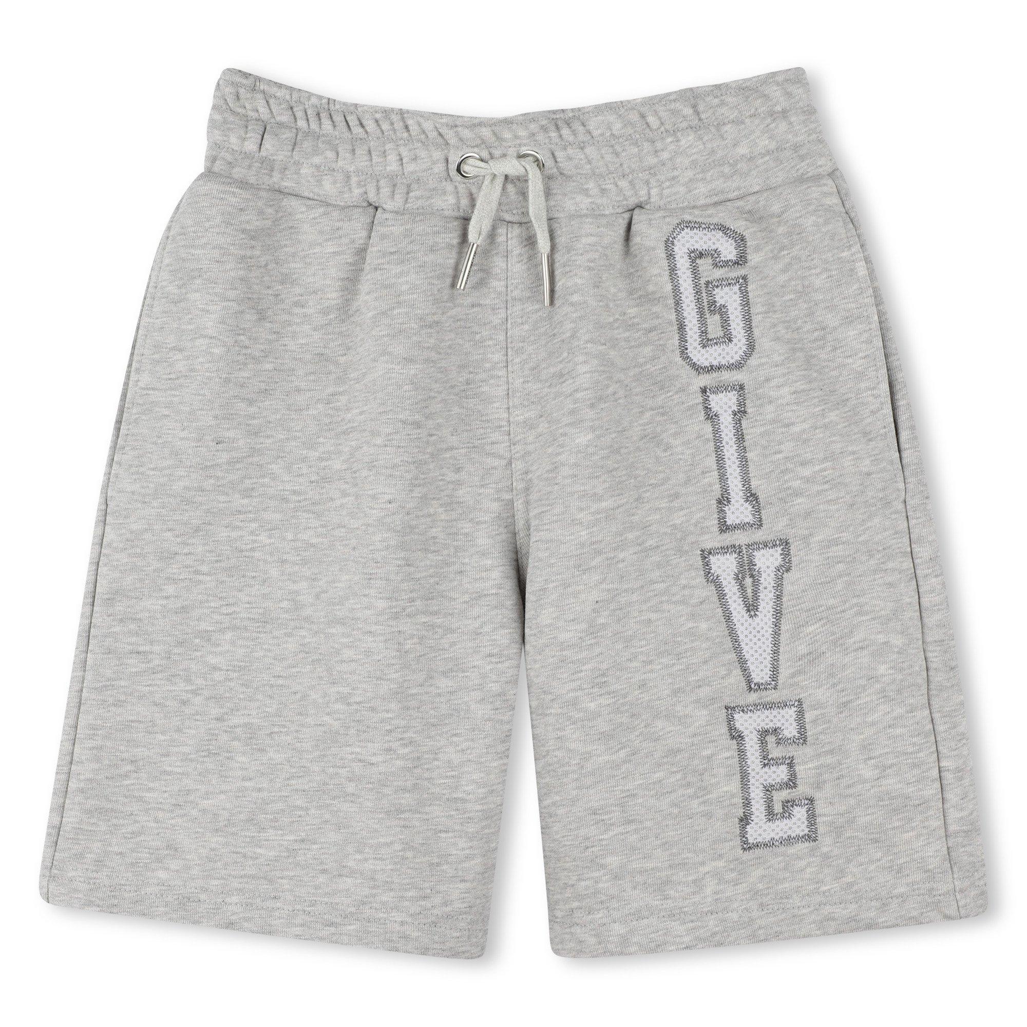 GIVENCHY  Kids' Fleece Jogger Shorts - Grey A01 - Size 14Y