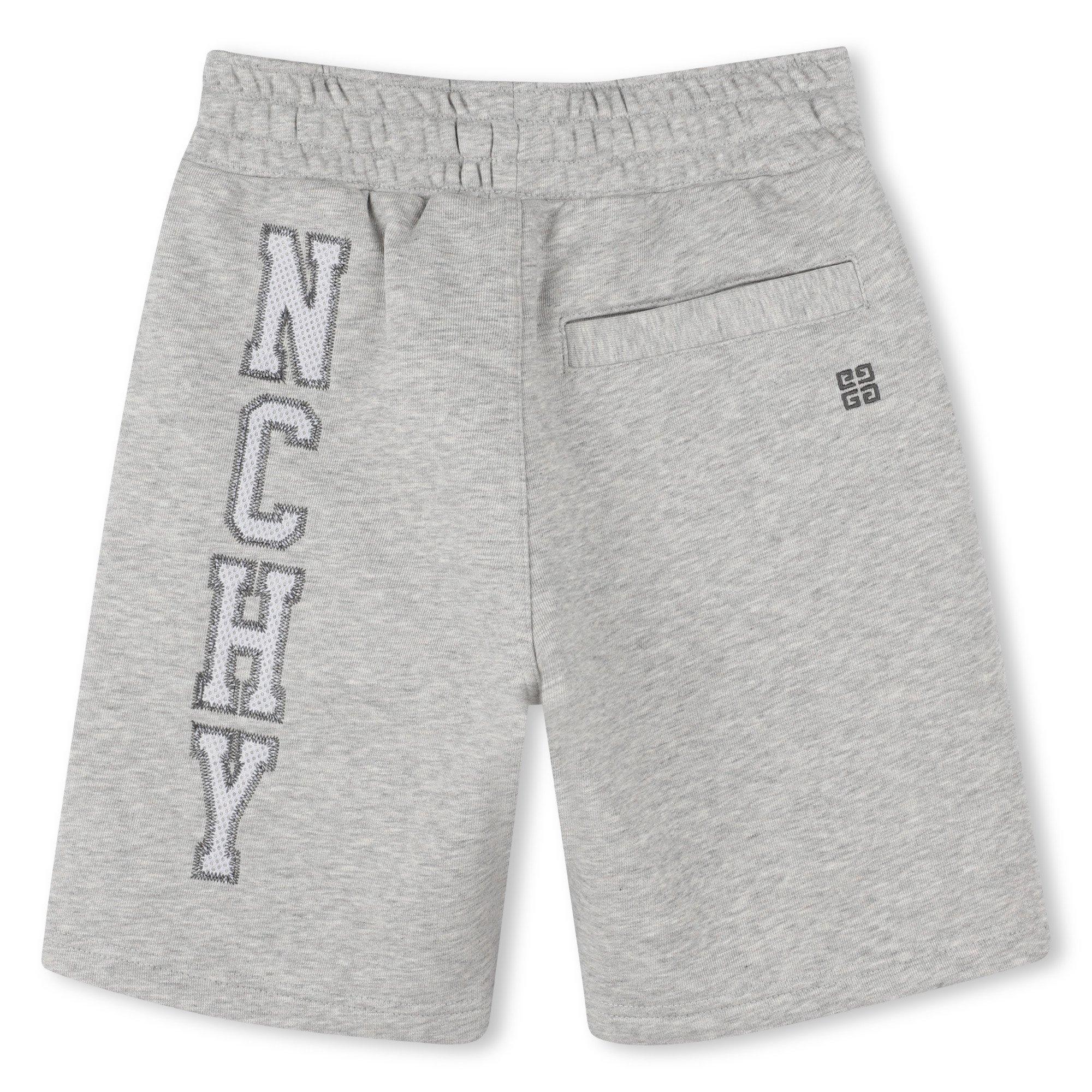 Grey A01 - GIVENCHY - Unisex Kids' Logo Fleece Jogger Shorts - 2
