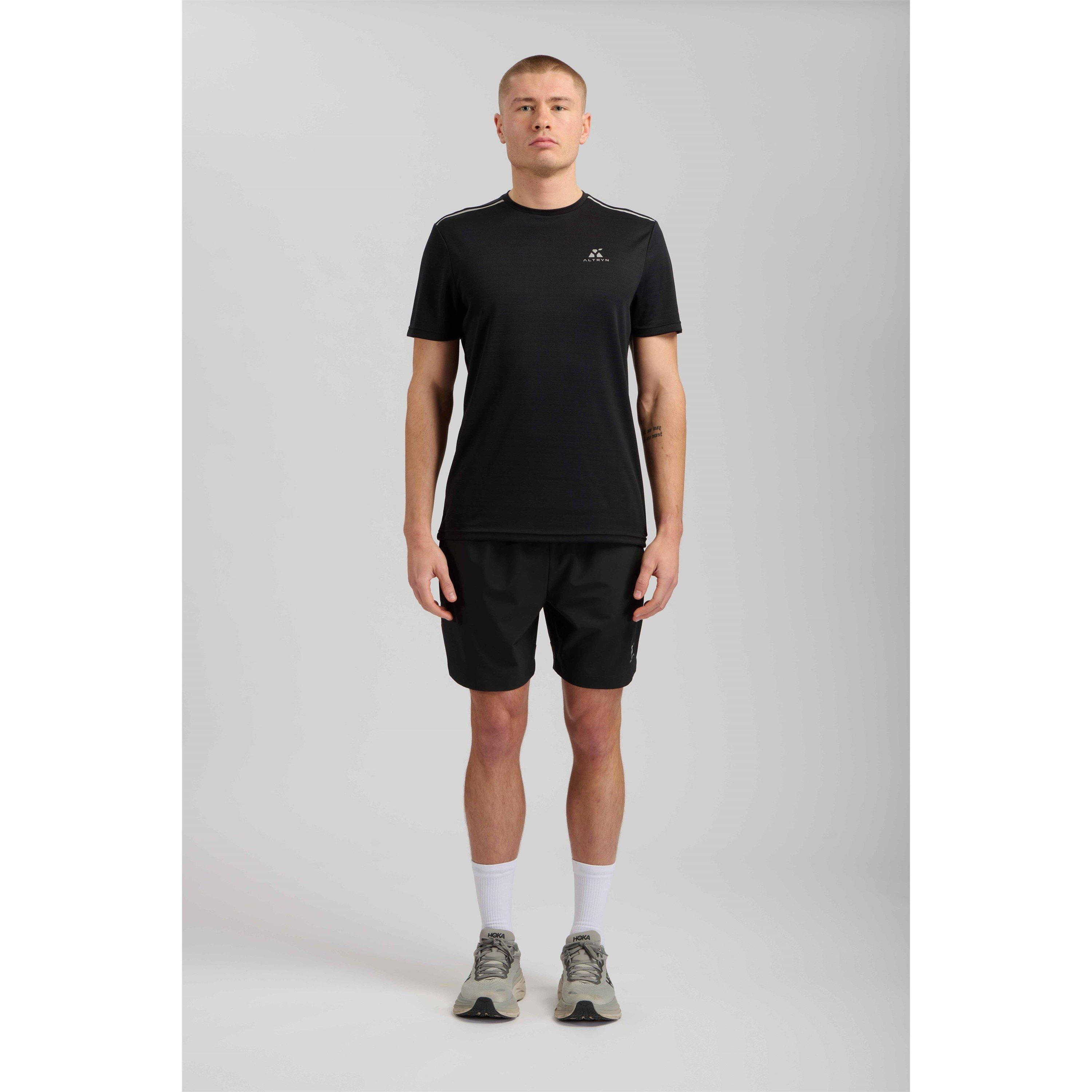 Black/Grey - ALTRYN - Men's Fleece Jogger Shorts - 1