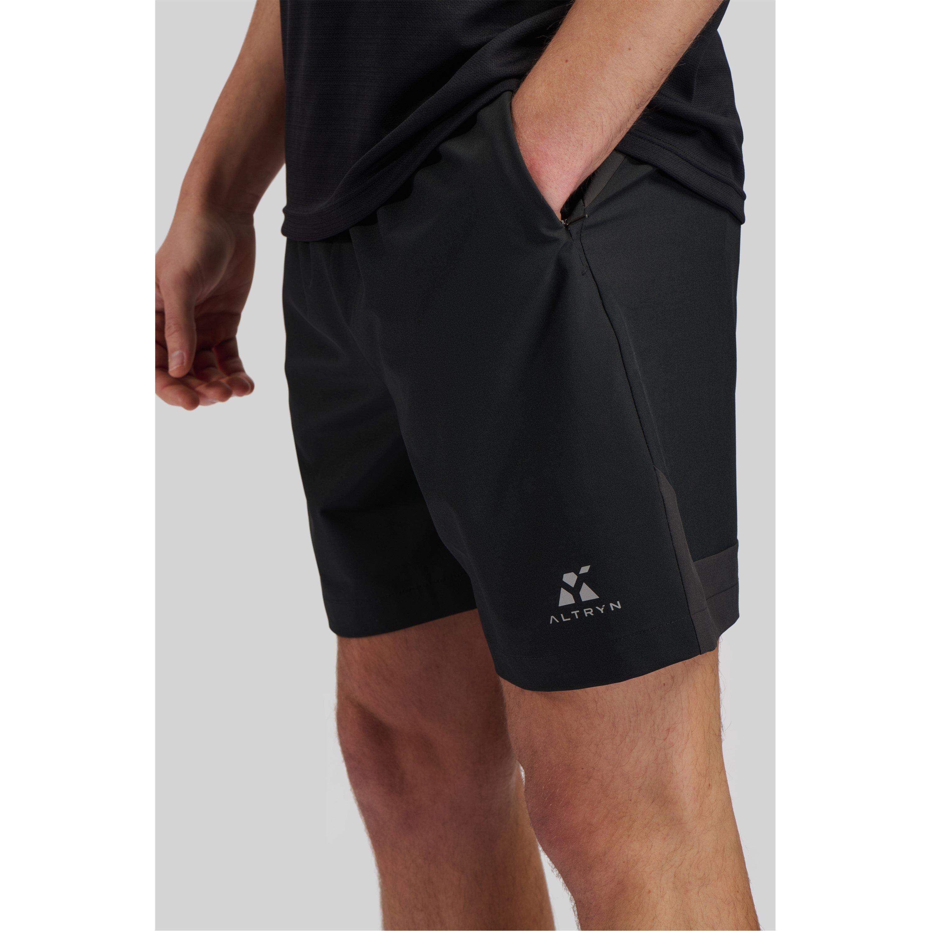 Zwart/Grijs - ALTRYN - Fleece Jogger Shorts - 3