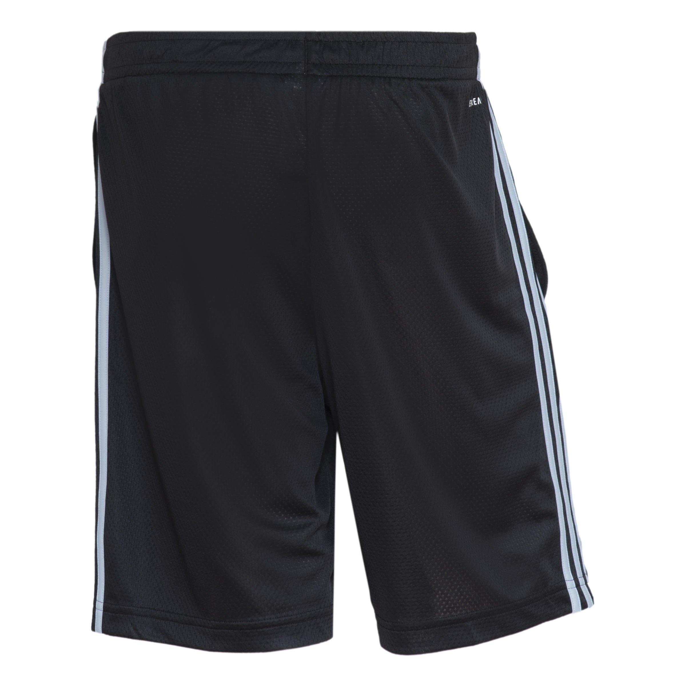 Black/Blue - adidas - 3-Stripes AEROREADY Knit Shorts Mens - 2