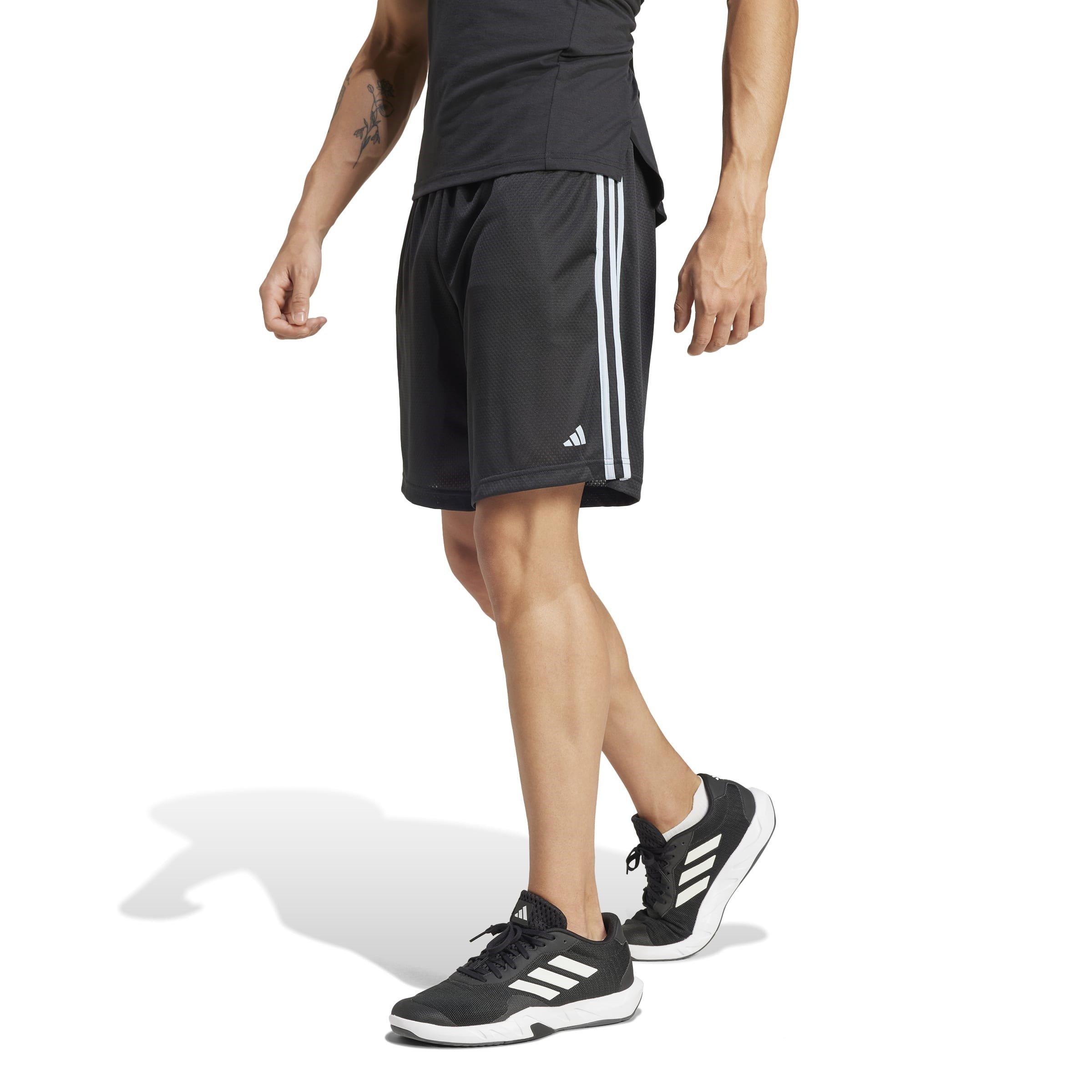 Black/Blue - adidas - 3-Stripes AEROREADY Knit Shorts Mens - 3