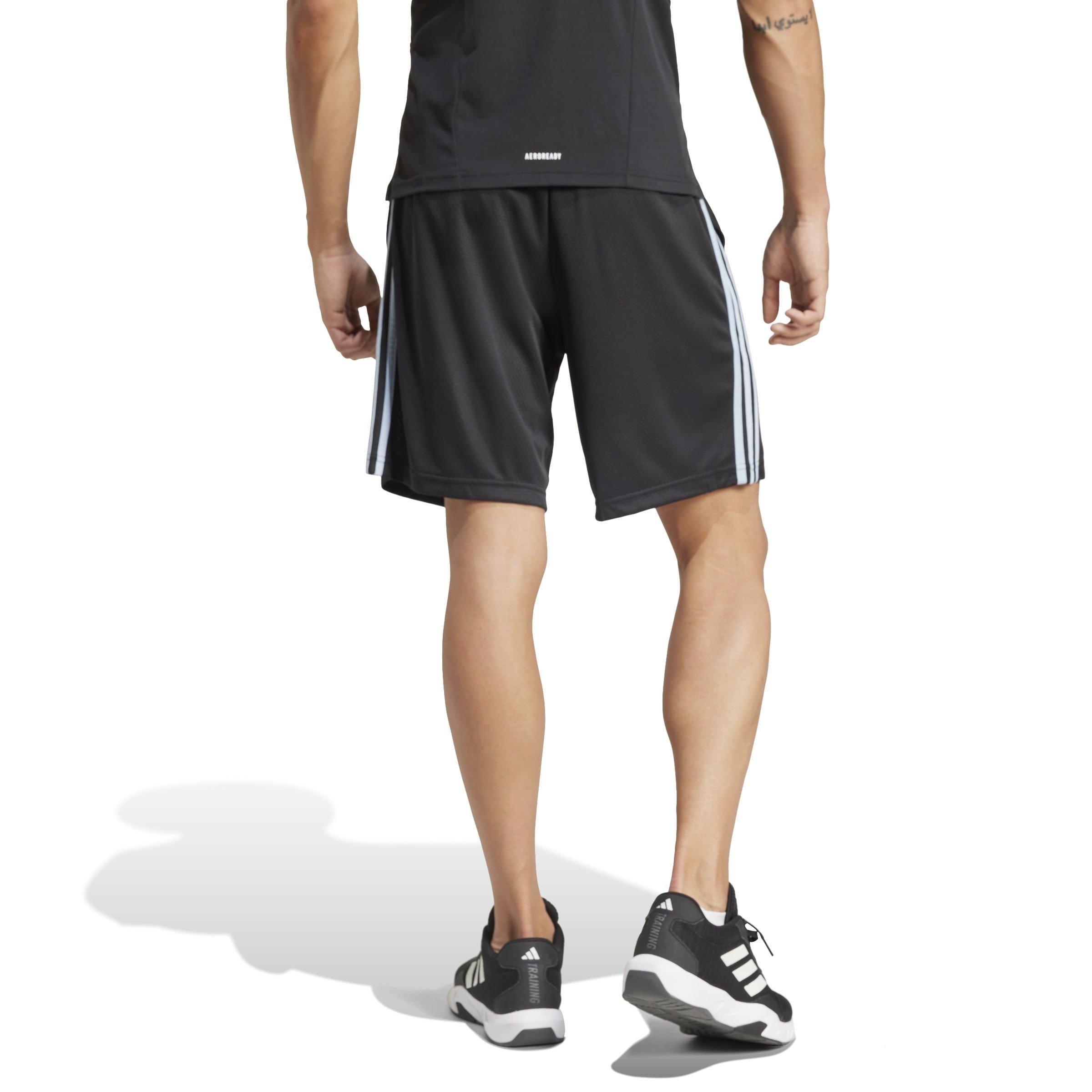 Black/Blue - adidas - 3-Stripes AEROREADY Knit Shorts Mens - 4