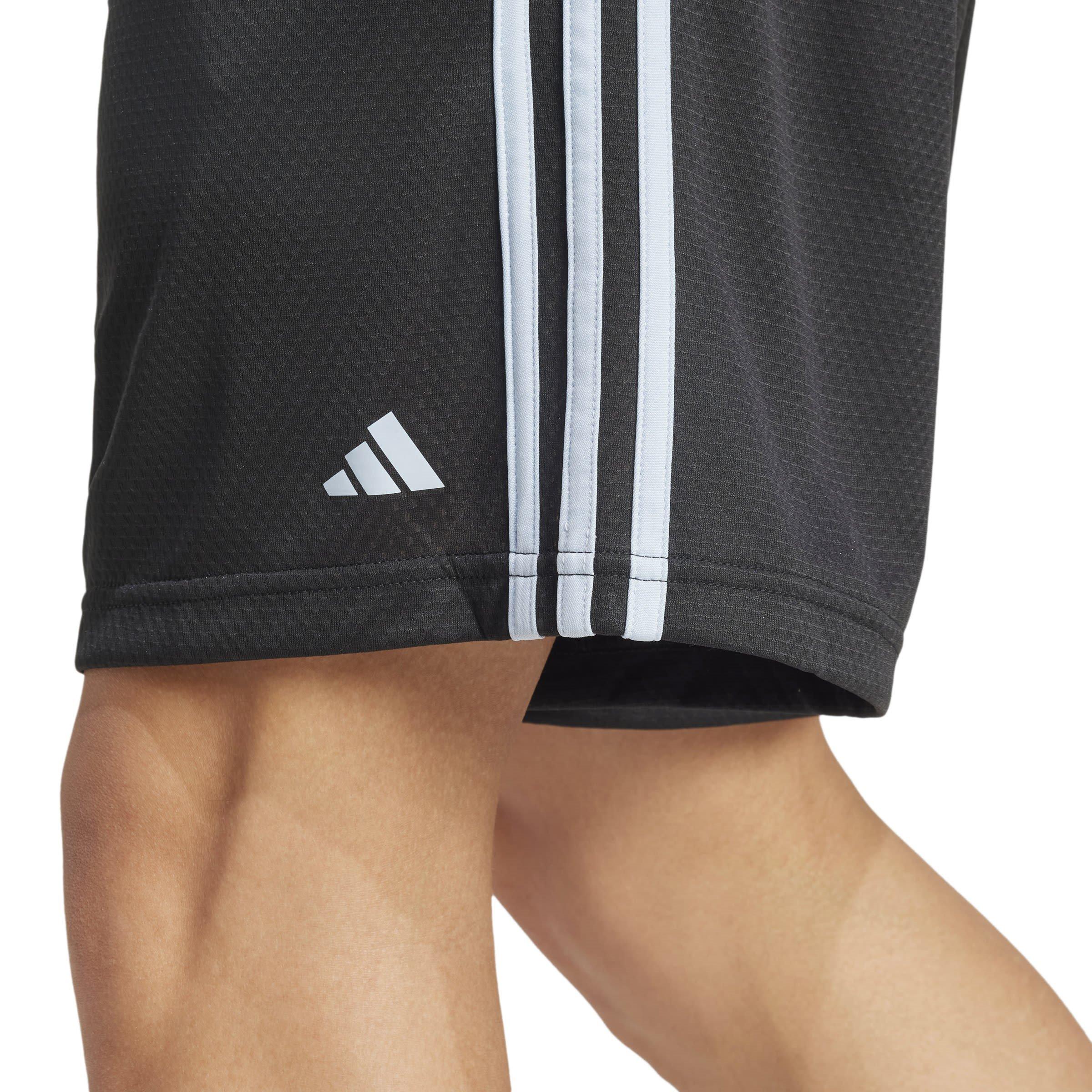 Black/Blue - adidas - 3-Stripes AEROREADY Knit Shorts Mens - 8