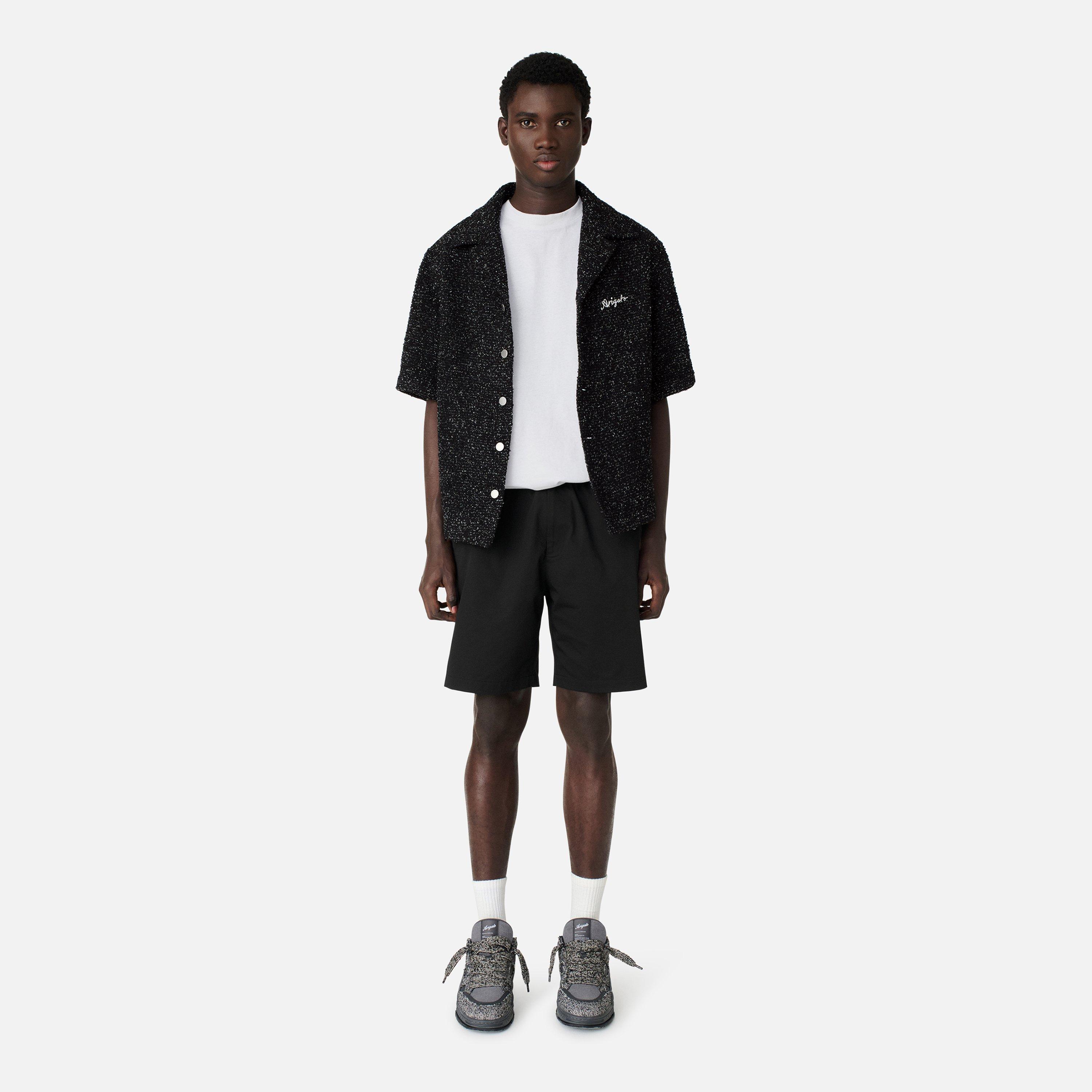 Black - Axel Arigato - Men's Stitch Fleece Jogger Shorts - 2