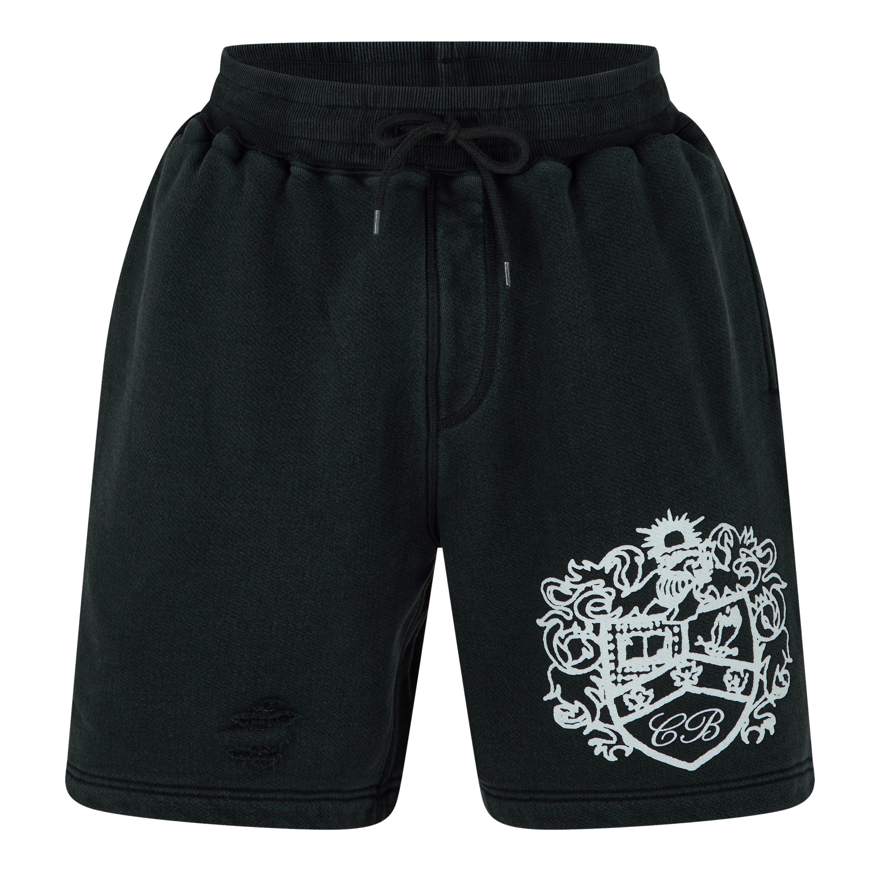 Black - Cole Buxton - Men's Collegiate Fleece Jogger Shorts - 1