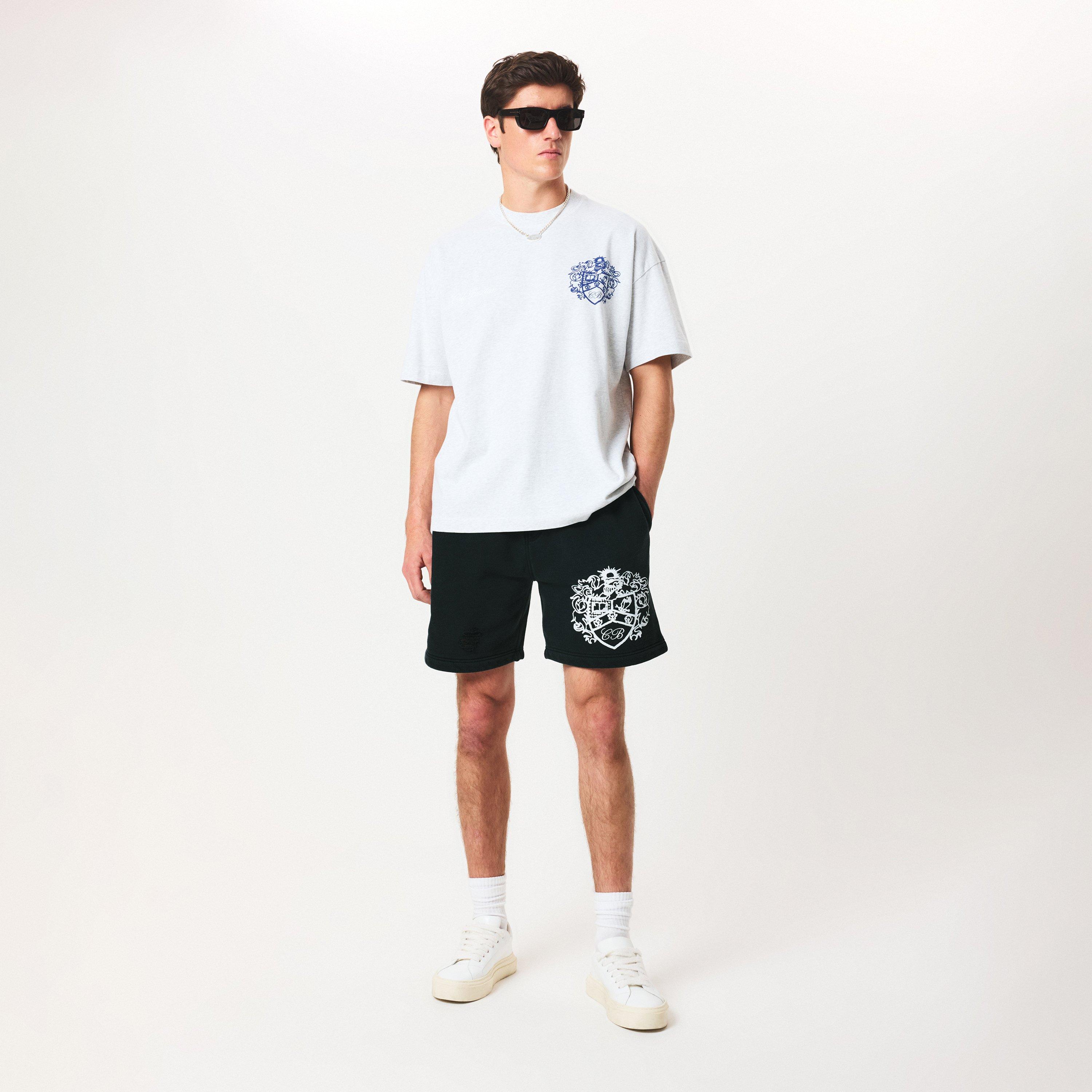 Black - Cole Buxton - Men's Collegiate Fleece Jogger Shorts - 6