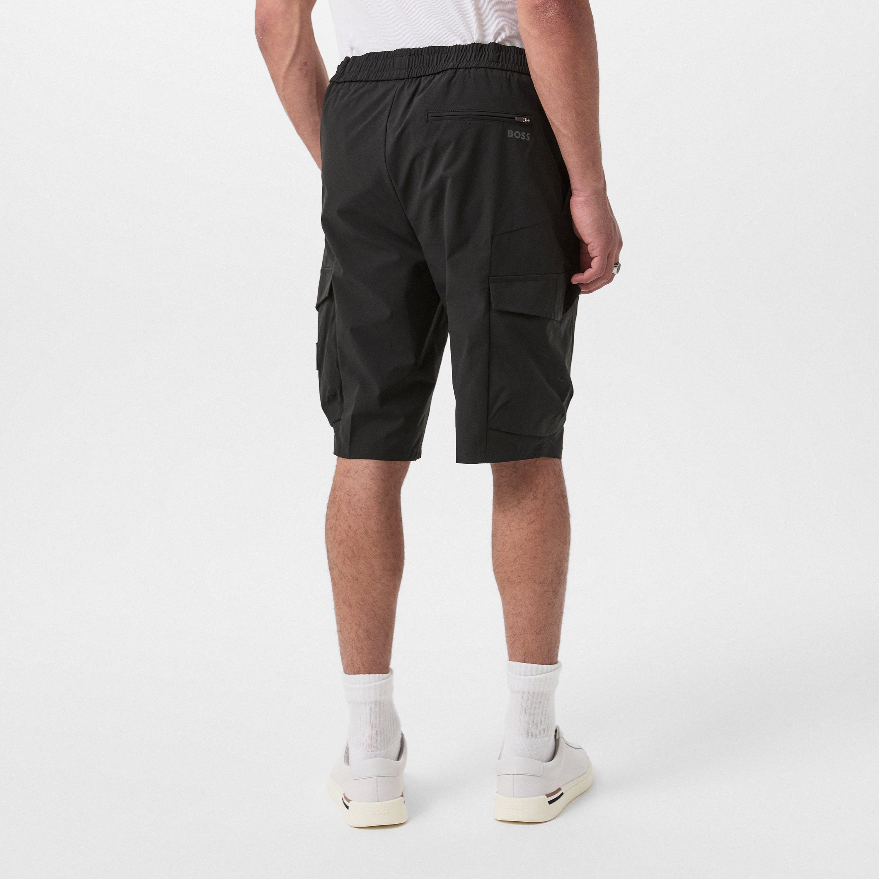 Black 001 - Boss - Men's HBG S Urbanex Cargo Shorts, Cargo Style - 4