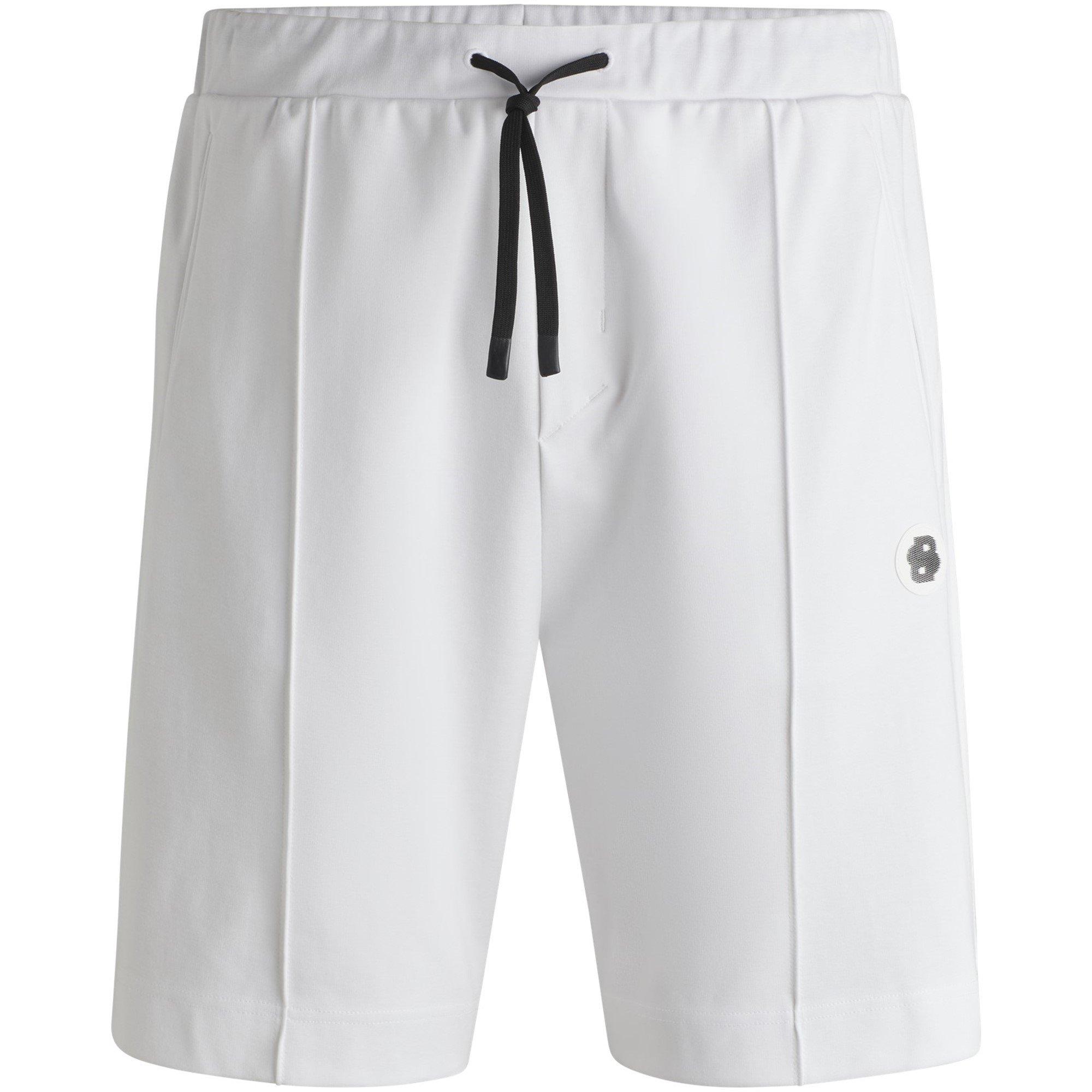 White 100 - Boss - Men's Headlo TL Relaxed Fit Fleece Jogger Shorts - 1