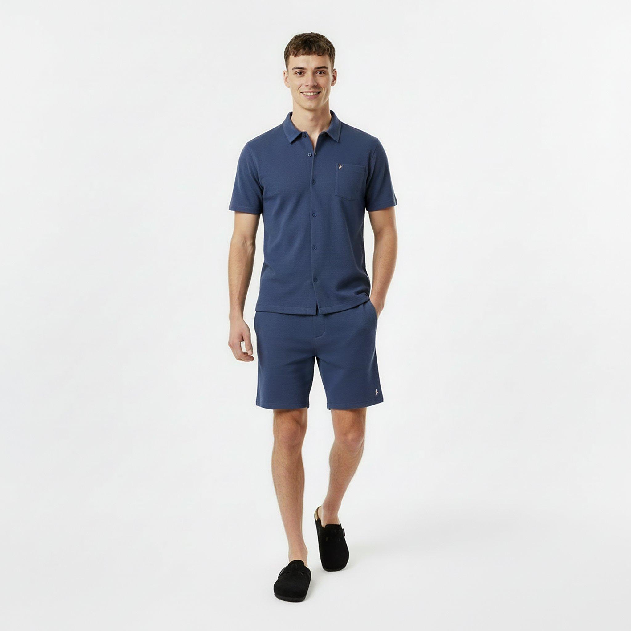 Nachthimmel - Jack Wills - Men's Waffle Fleece Jogger Shorts - 5