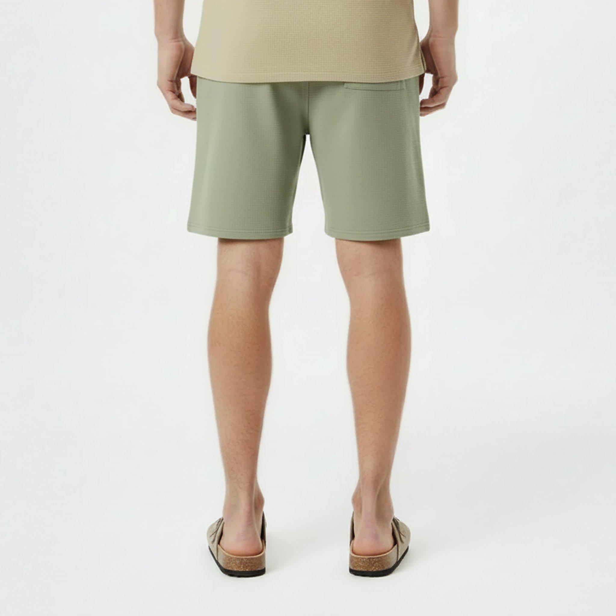 Silver Sage - Jack Wills - Men's Waffle Fleece Jogger Shorts - 4