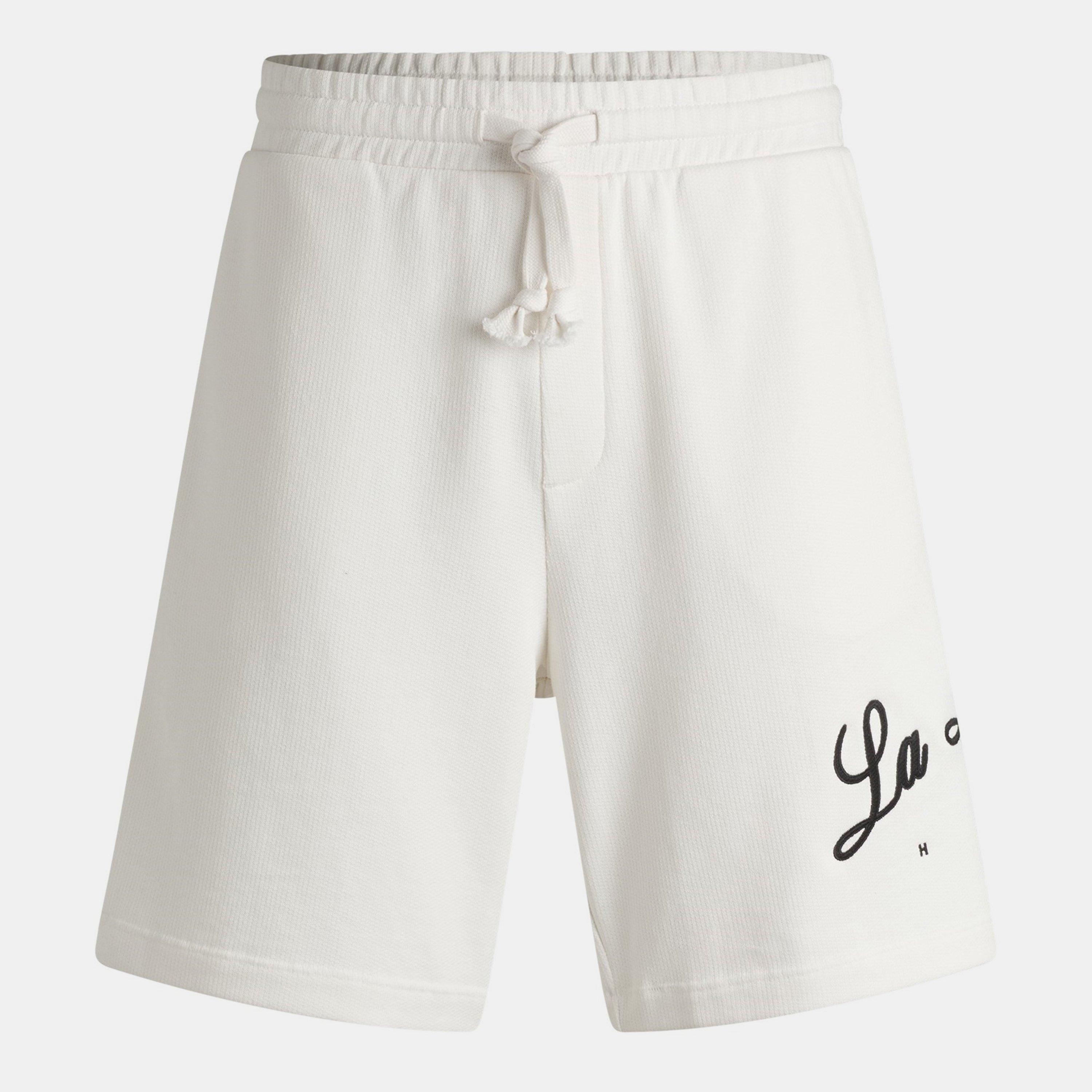 Natural 102 - Hugo - Men's Red Fleece Jogger Shorts - 1