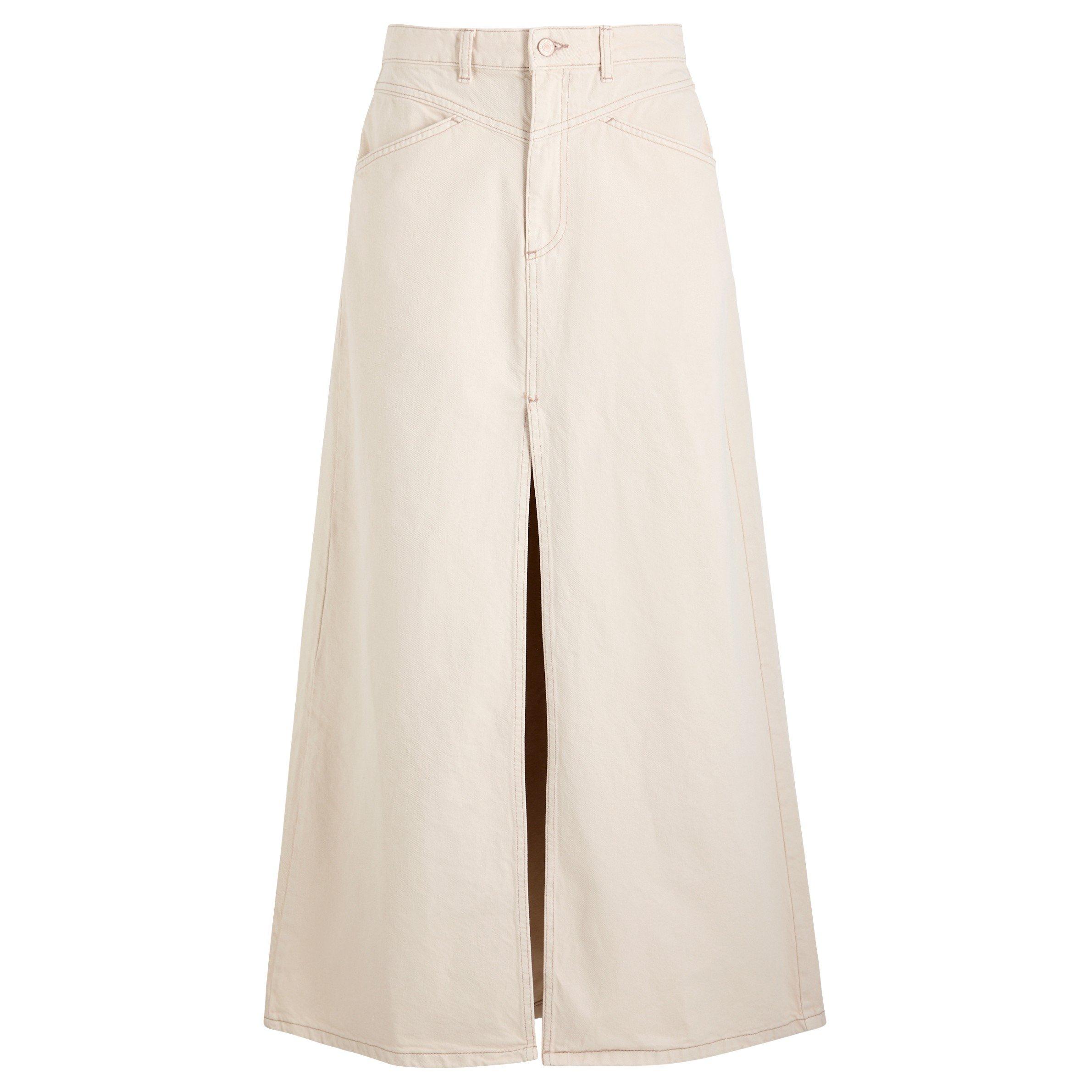CREAM - Free People - LS COME AS YOU ARE DENIM MAXI