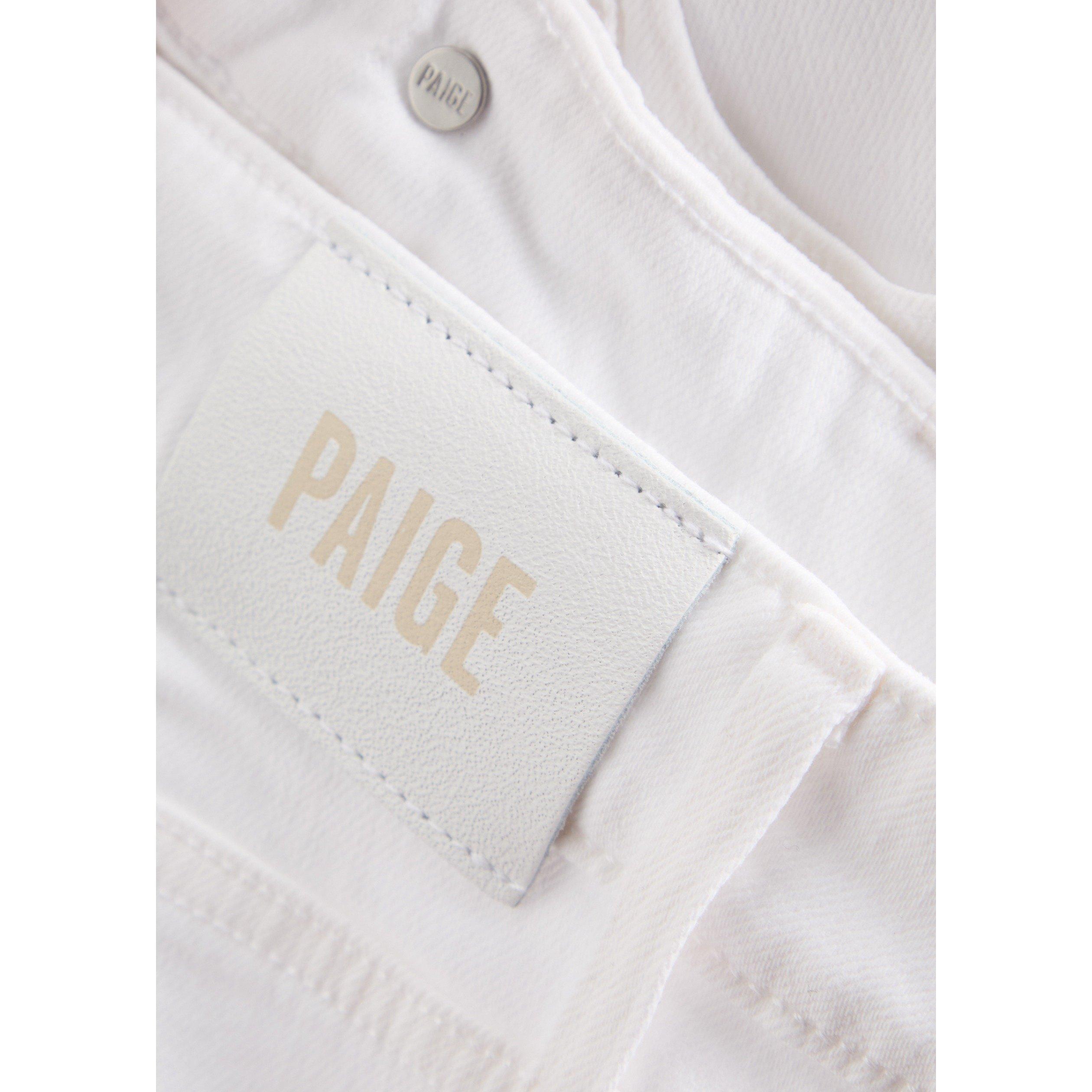 WHITE - Paige - Women's Anessa Cropped Raw Hem Wide-Leg Jeans - 4