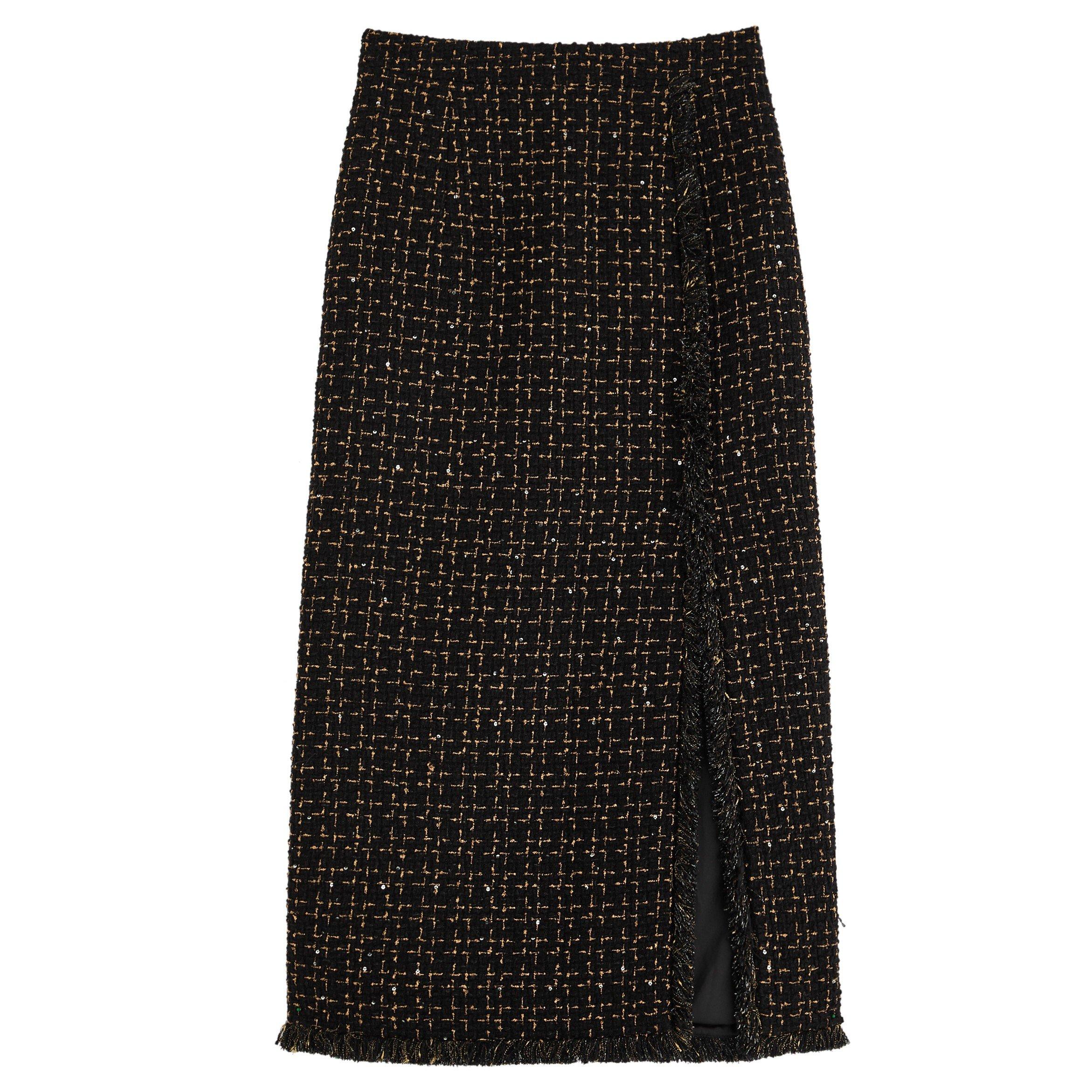 BLACK - Huishan Zhang - SS GIA TWEED SKIRT