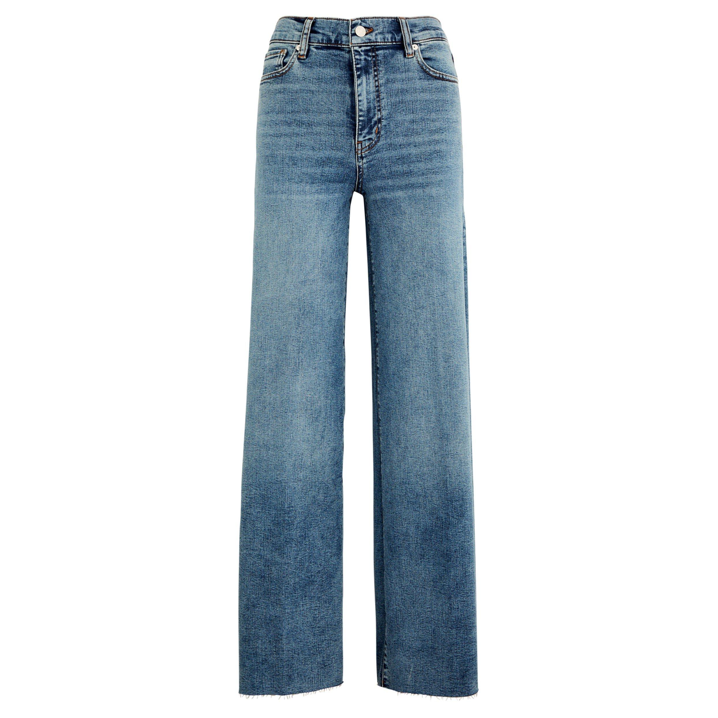 BLUE - Frame Denim - Women's Le Slim Palazzo Cotton Wide-Leg Jeans