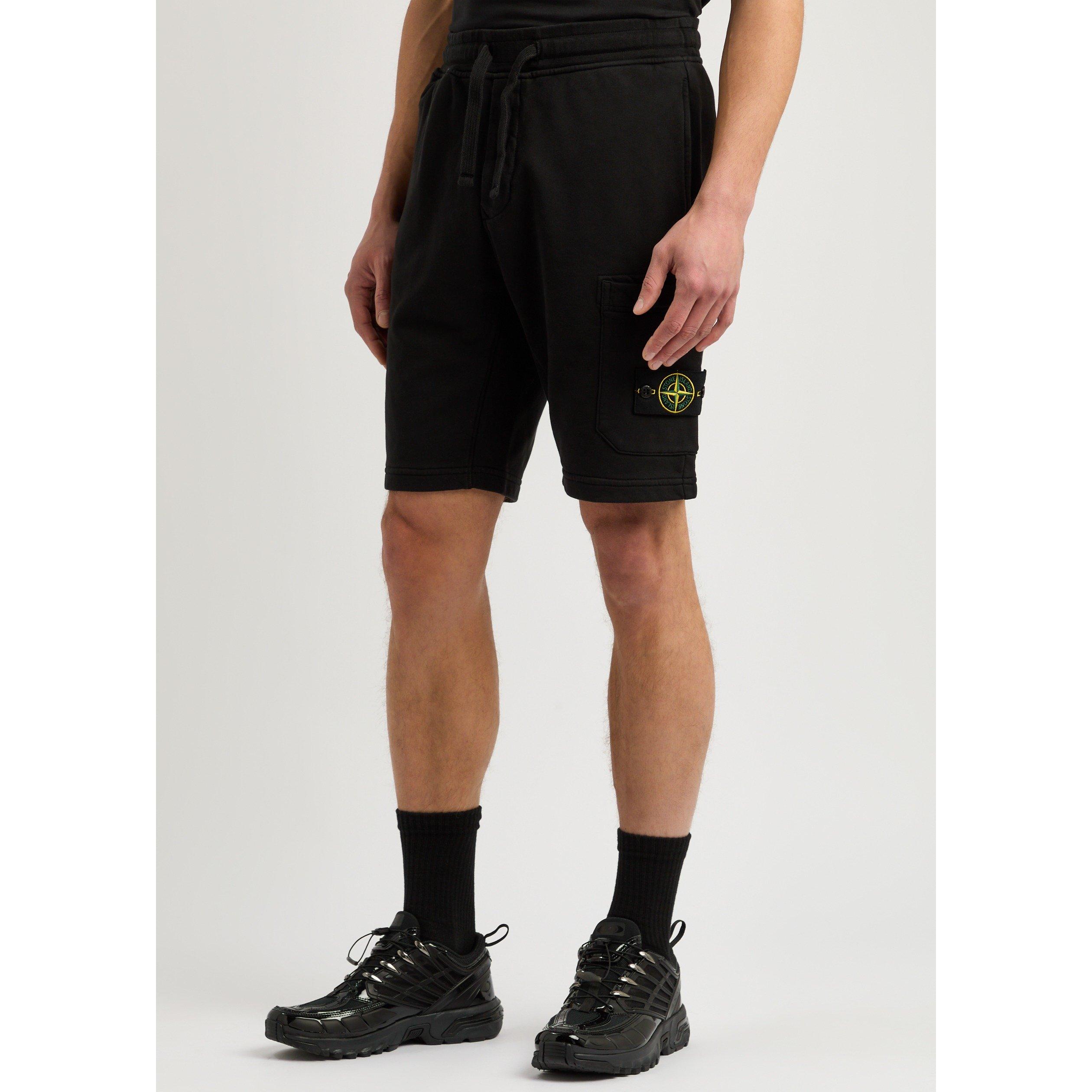 BLACK - Stone Island - SI GARMENT DYED SHORTS - 2