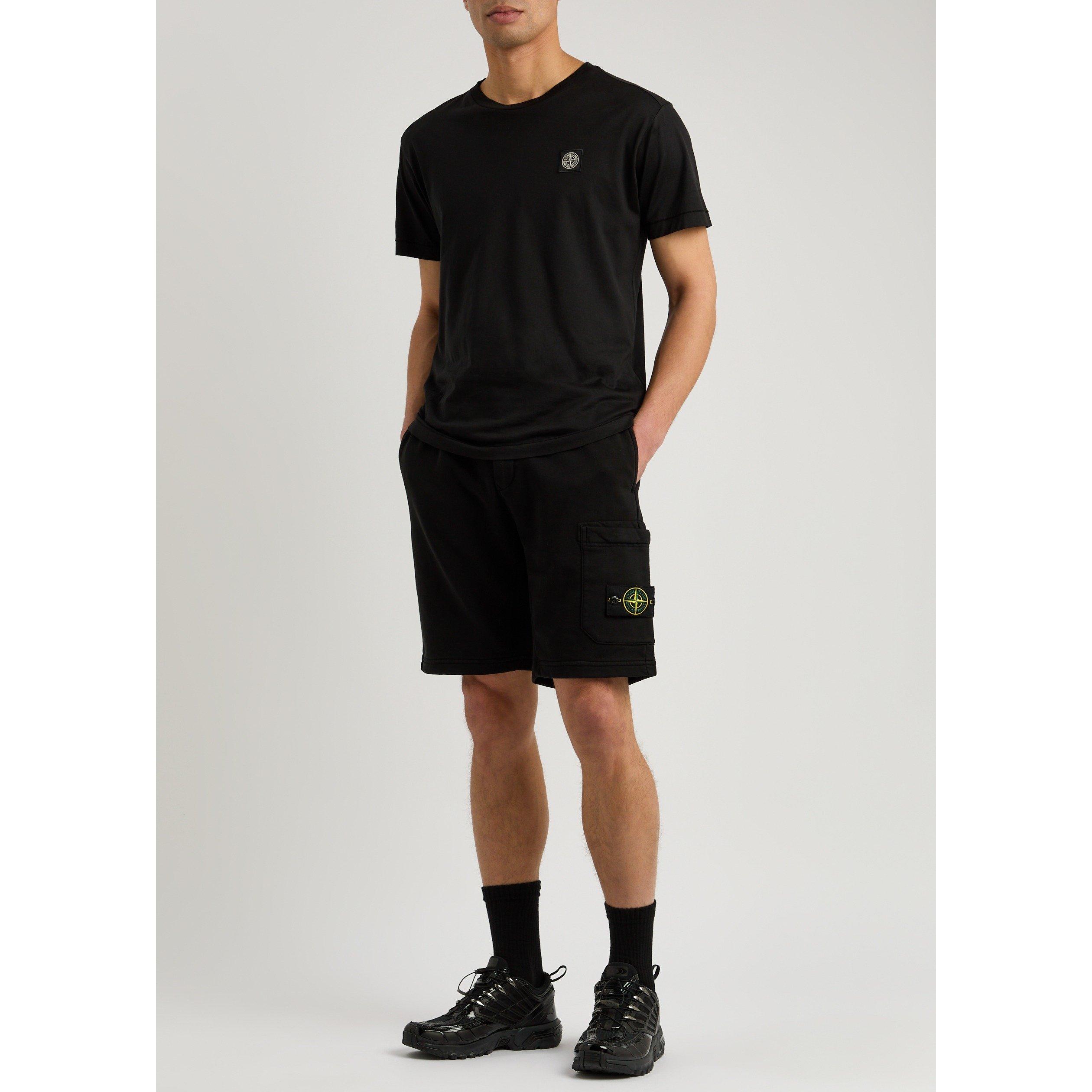 BLACK - Stone Island - SI GARMENT DYED SHORTS - 5