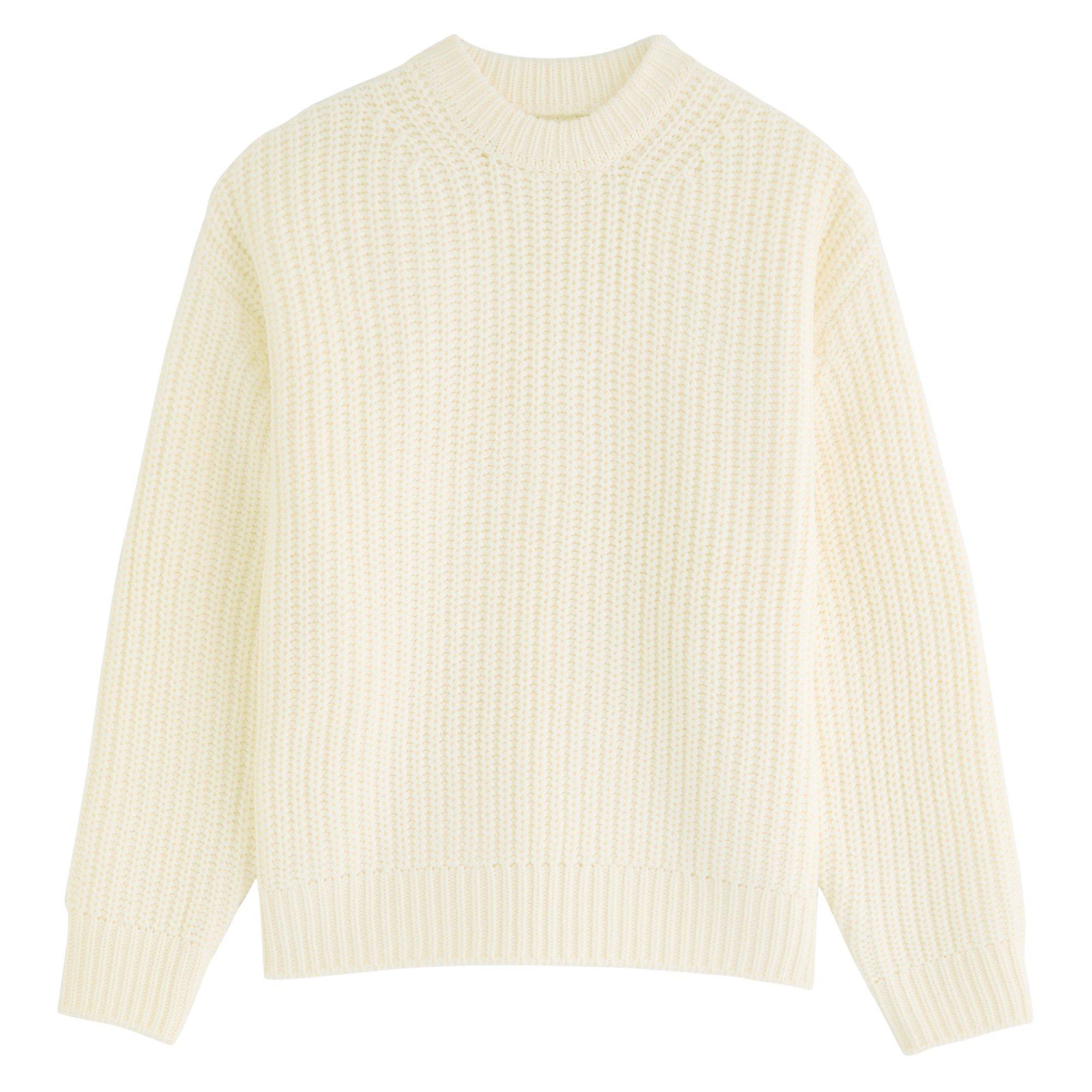 OFF WHITE - MKI MIYUKI ZOKU - Men's Chunky Rib Knit Crew-Neck Jumper