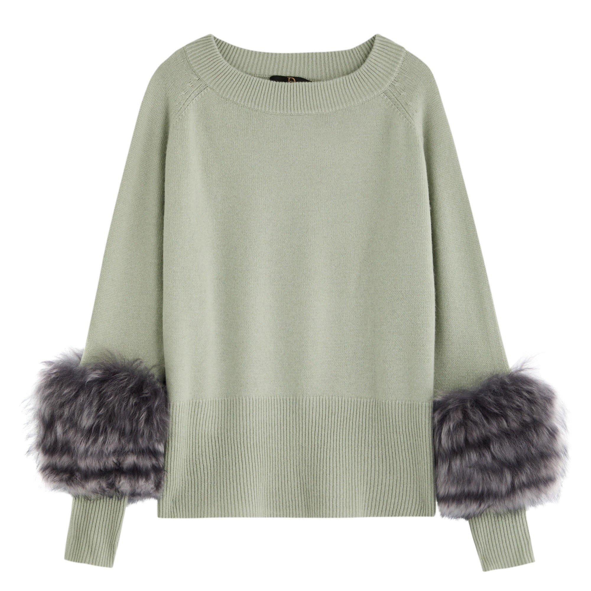 Dom Goor K LS SHEARLING CUFF SWEATER