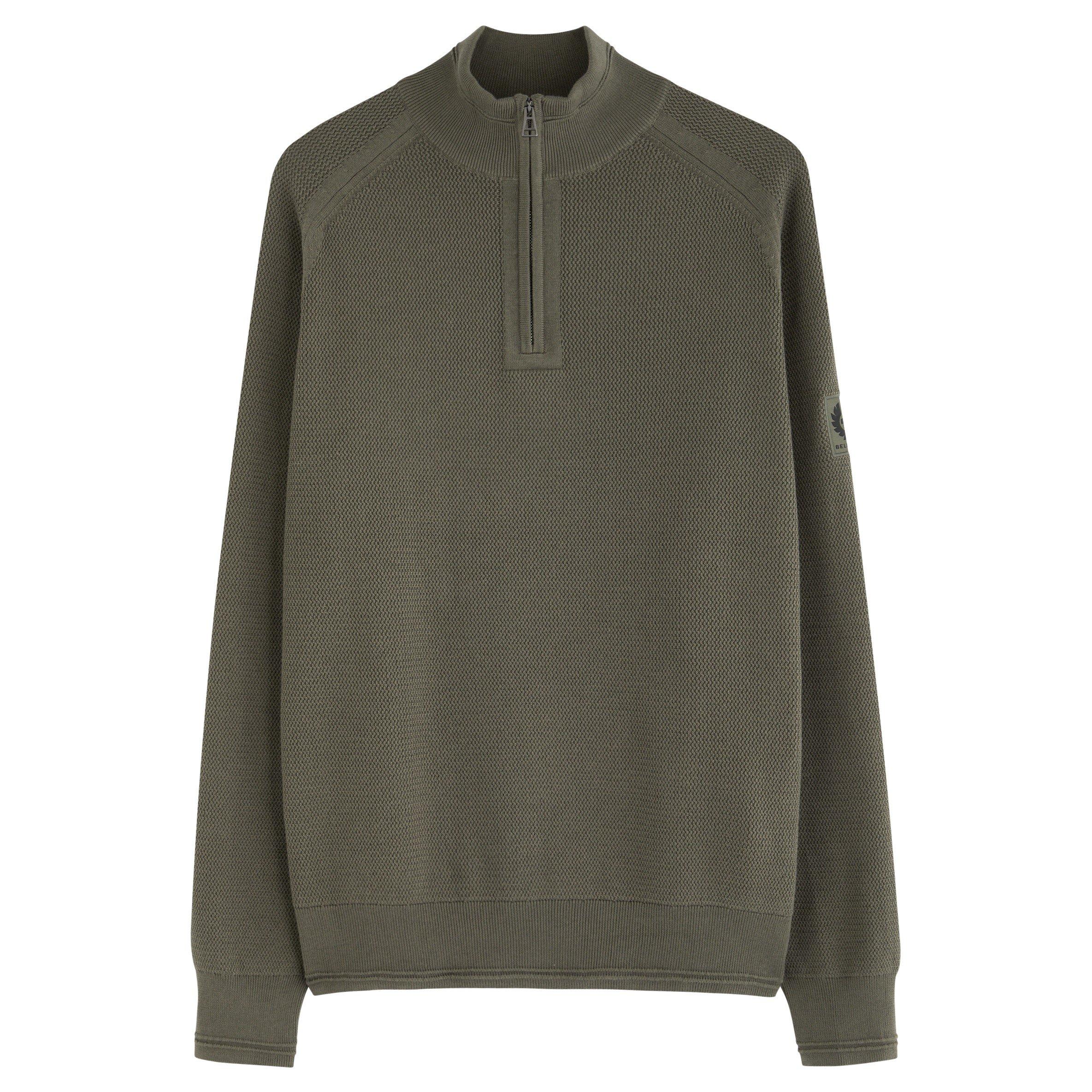 GREEN - Belstaff - BEL KNIT 1/4 ZIP