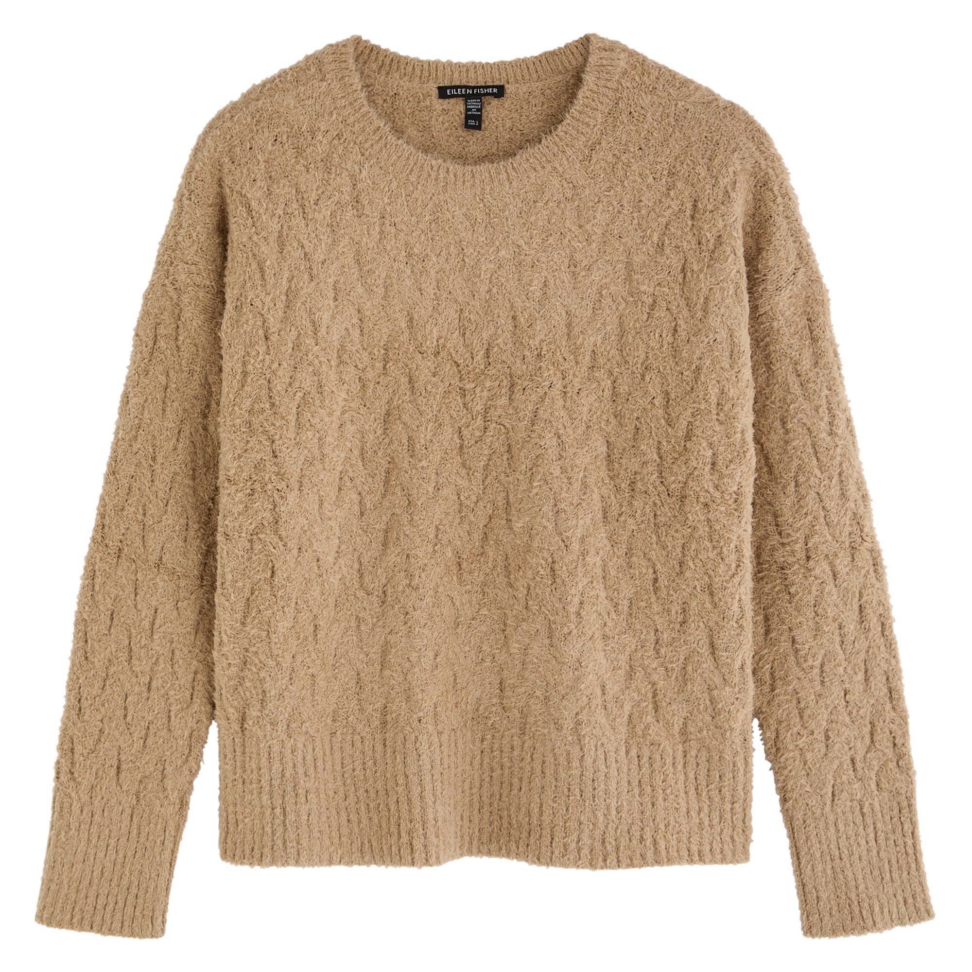BEIGE - Eileen Fisher - K LS CABLE RN JUMPER