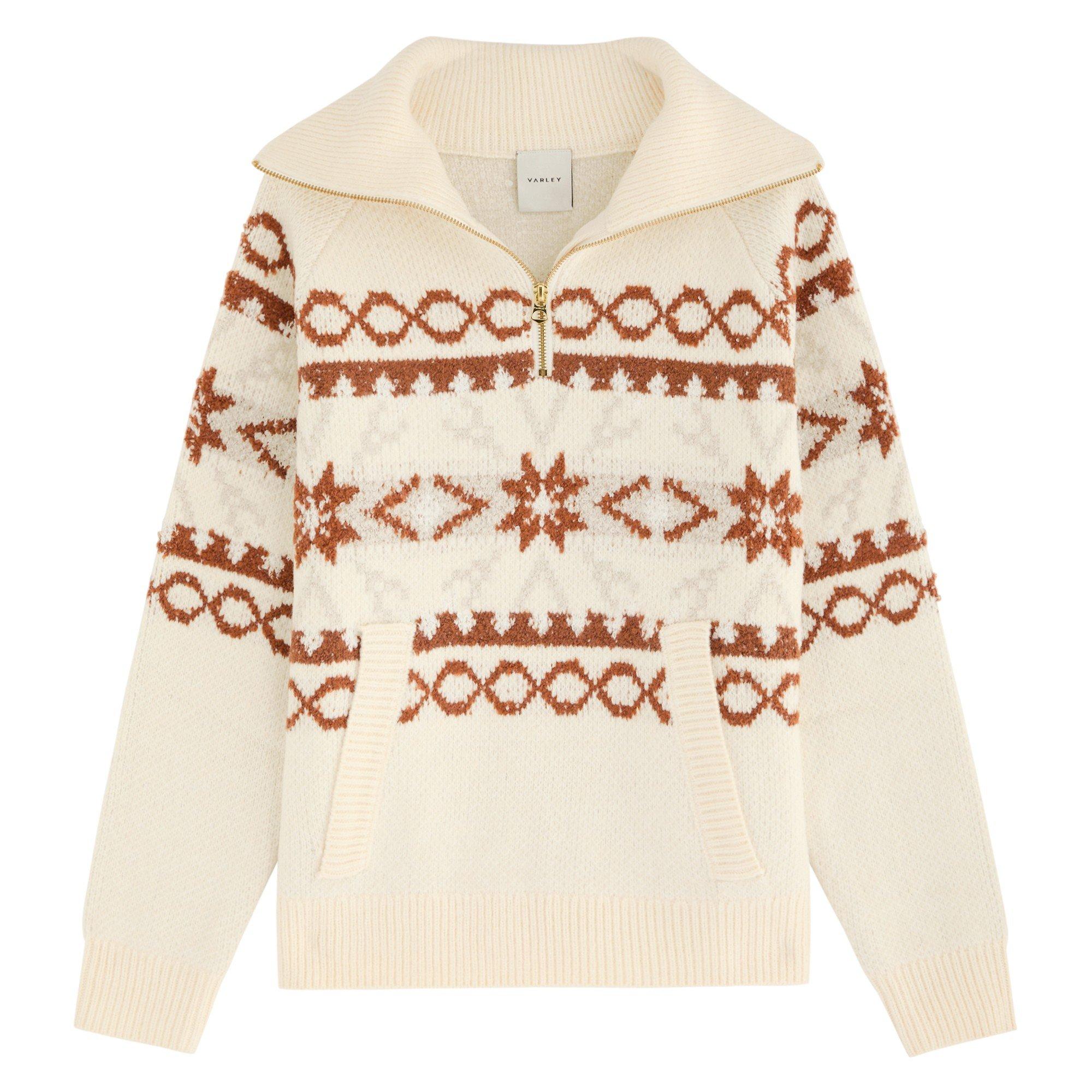 CREAM - Varley - K cai fairisle half zip