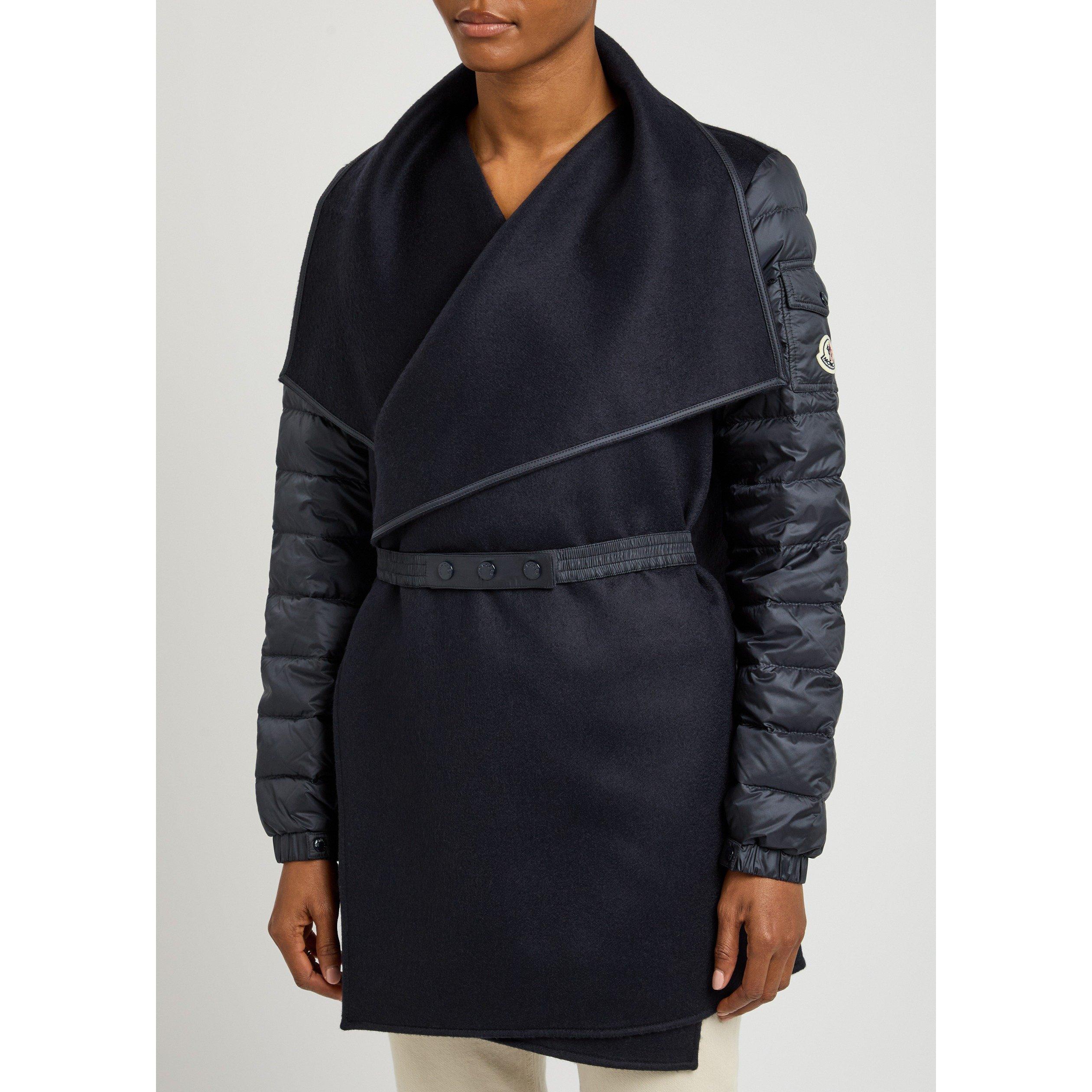 BLUE DARK - Moncler - Women's Wool Relaxed-Fit Cape - 2