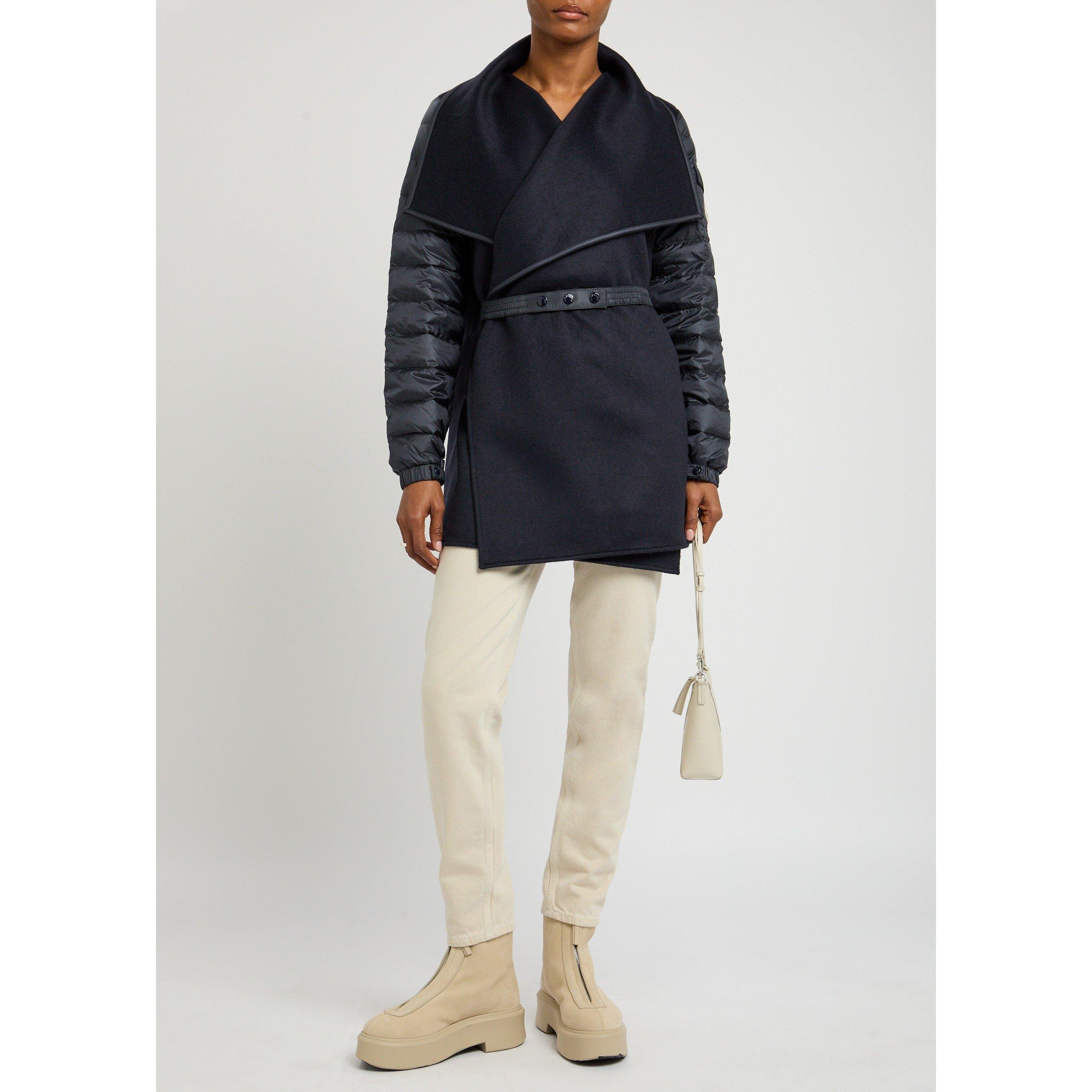 BLUE DARK - Moncler - Women's Wool Relaxed-Fit Cape - 5