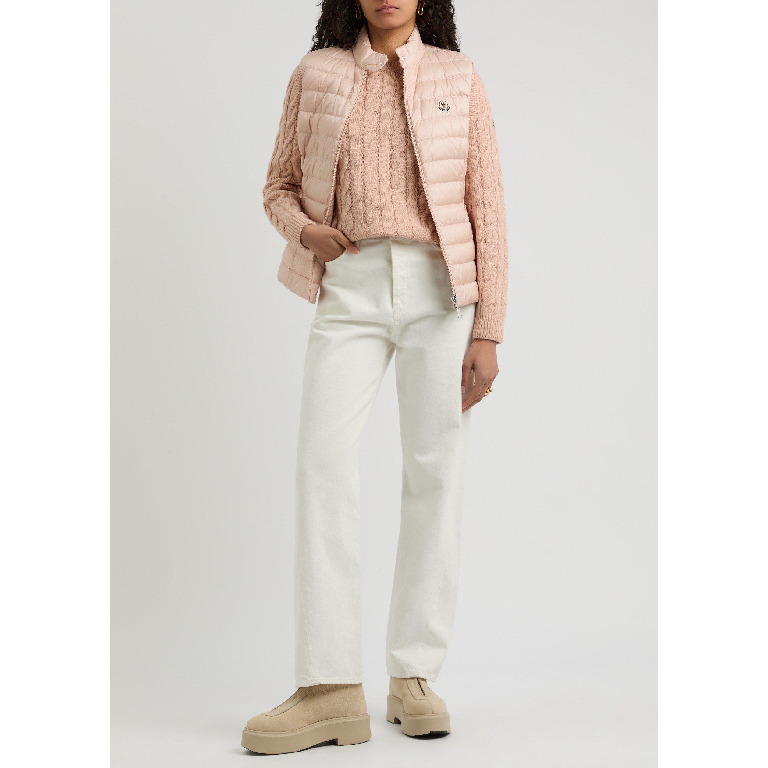 PINK LIGHT - Moncler - Women's Wool-Cashmere Cable Knit Jumper - 5