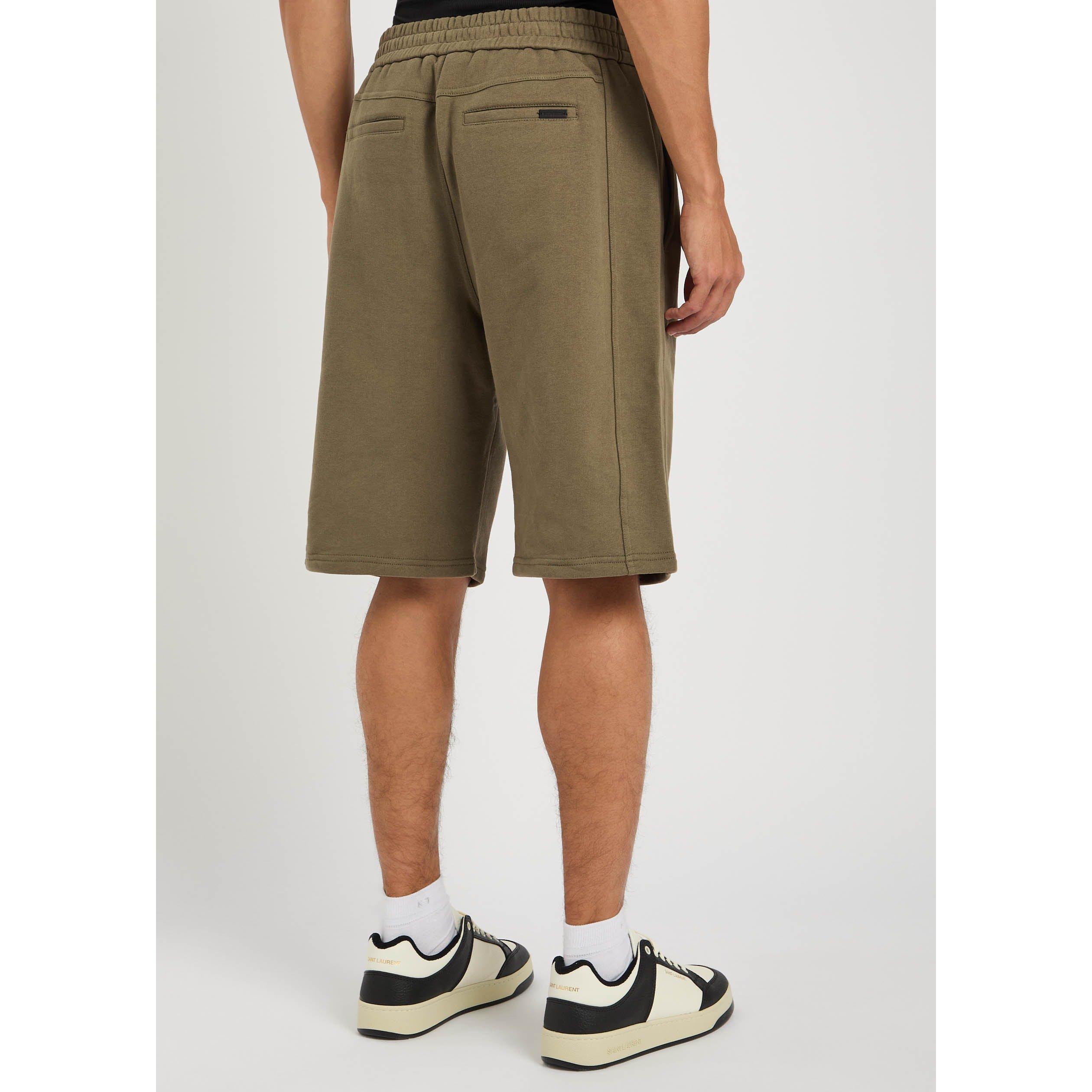 KHAKI - Saint Laurent - Men's Cotton Relaxed-Fit Jogger Shorts - 3