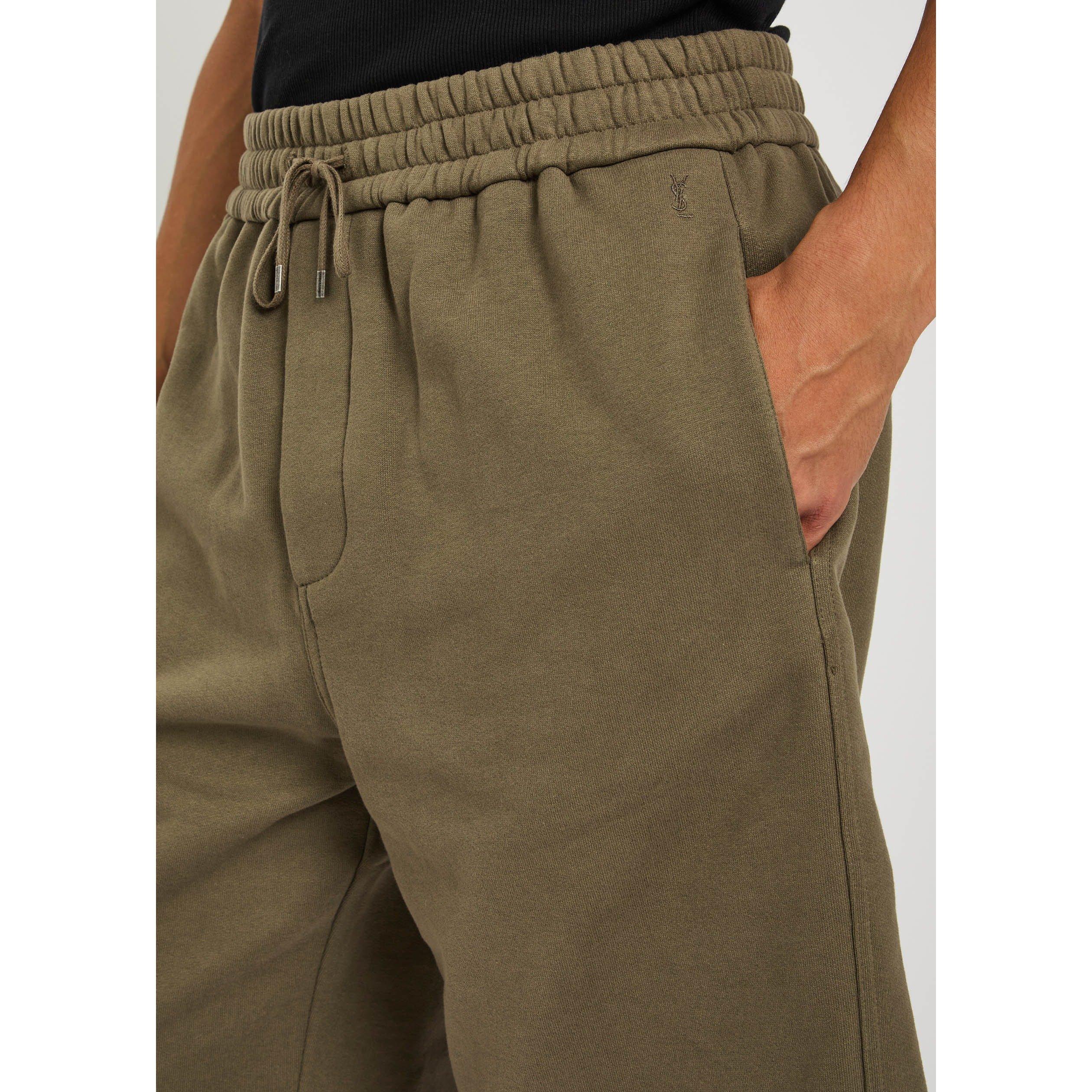 KHAKI - Saint Laurent - Men's Cotton Relaxed-Fit Jogger Shorts - 4