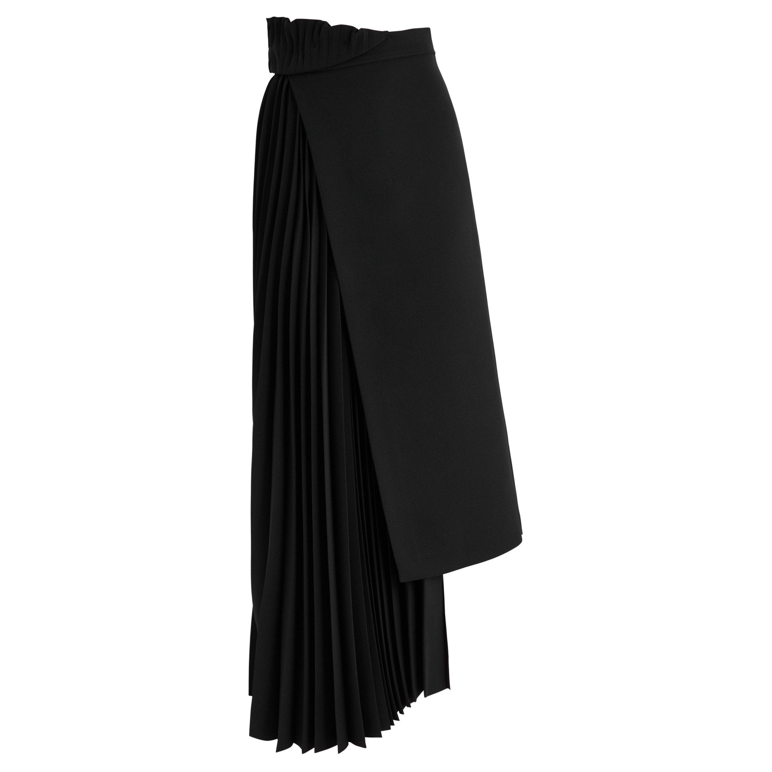 BLACK - Unknown - SKIRT WITH PLEATED INSERT