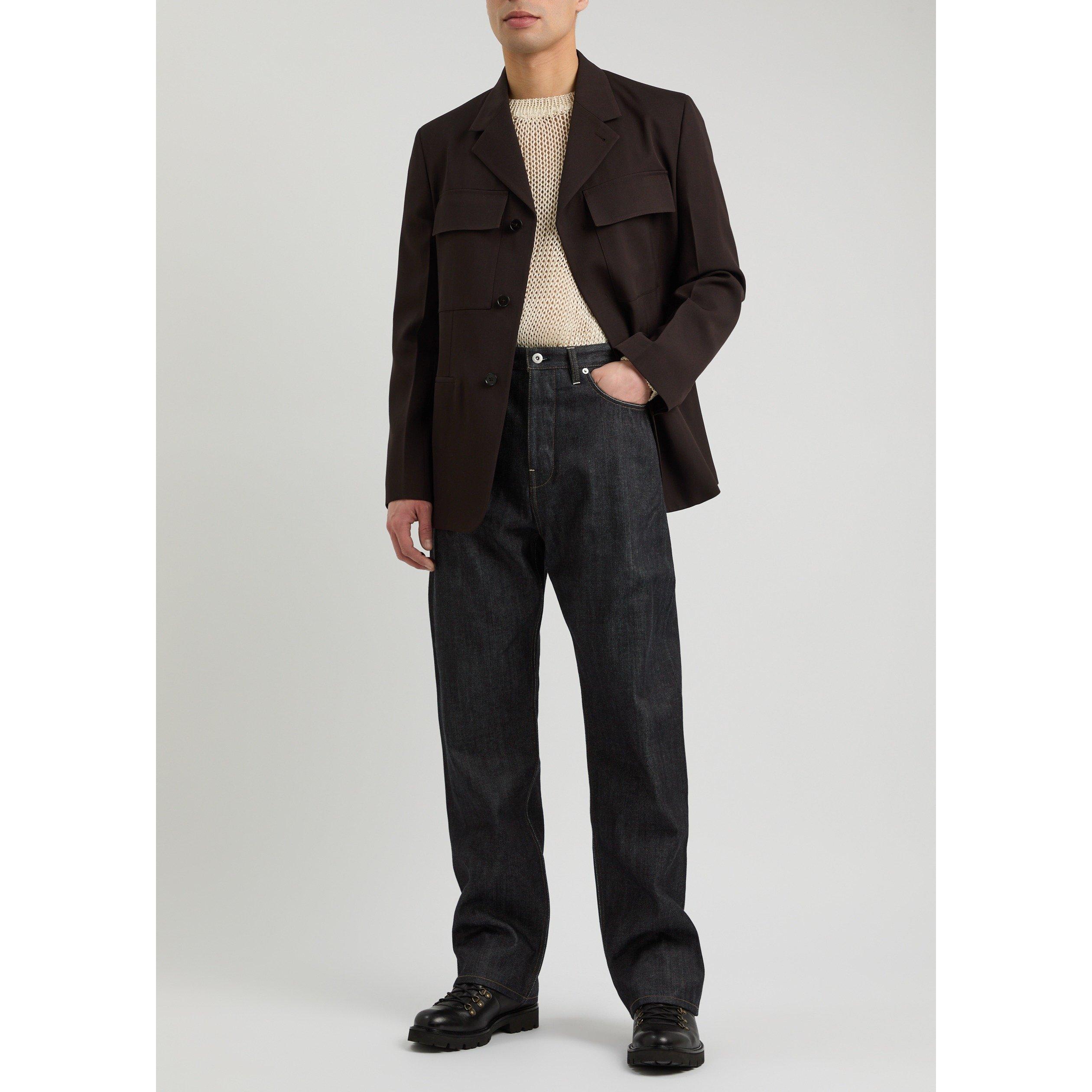 OFF WHITE - Jil Sander - Men's Stitch Silk Crew-Neck Jumper - 5