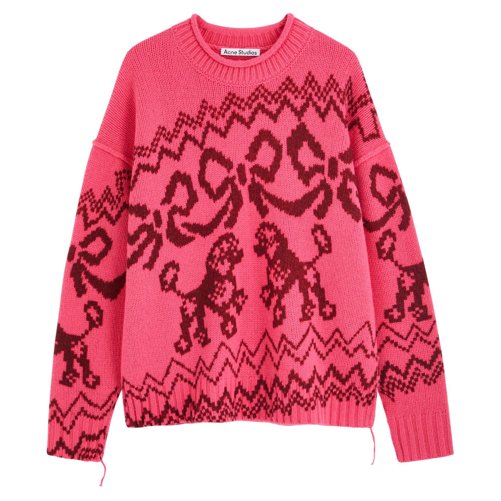 PINK - Acne Studios - KN KAISEN DONEGAL FAIR ISLE