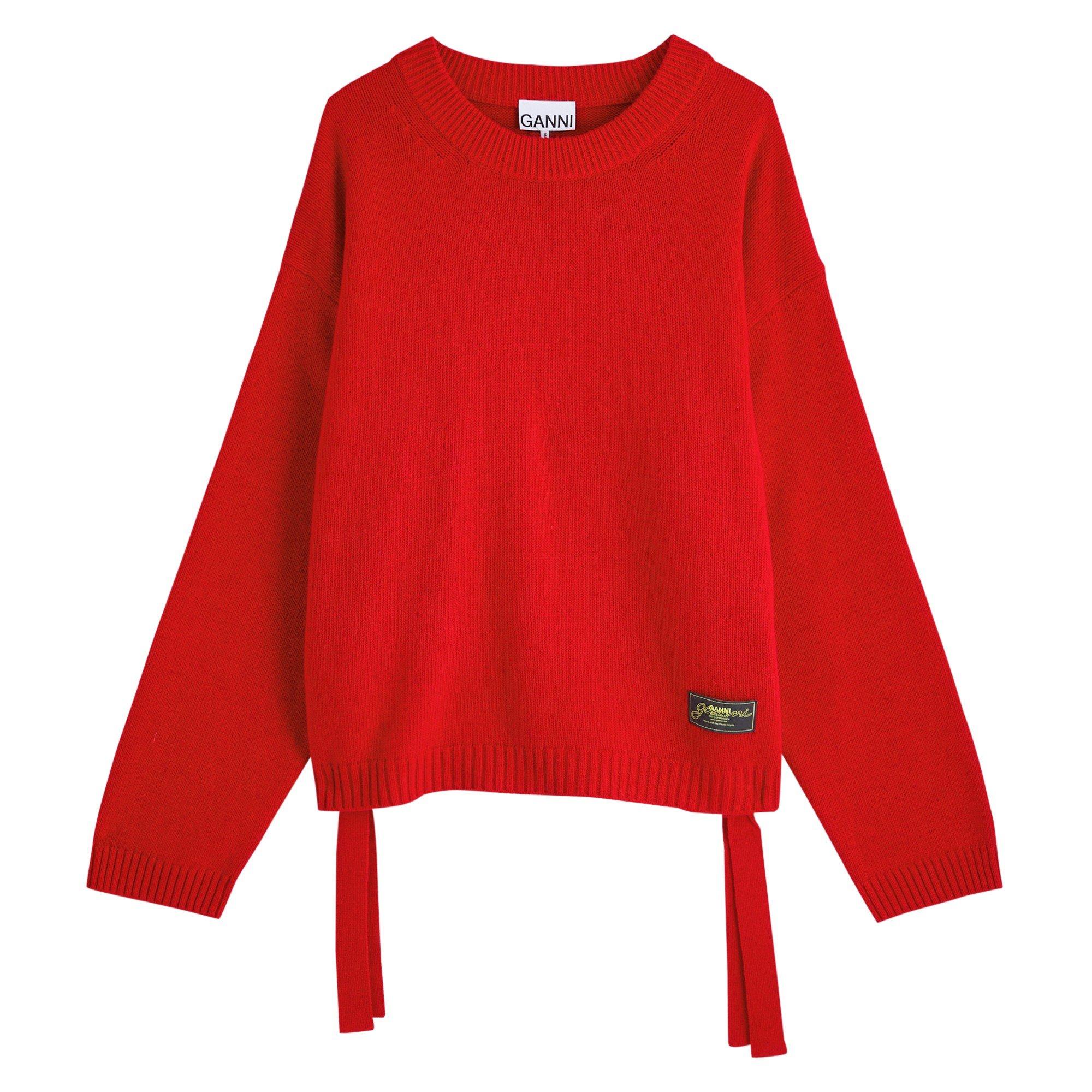 RED - Ganni - K Future Wool Mix Oversized O-