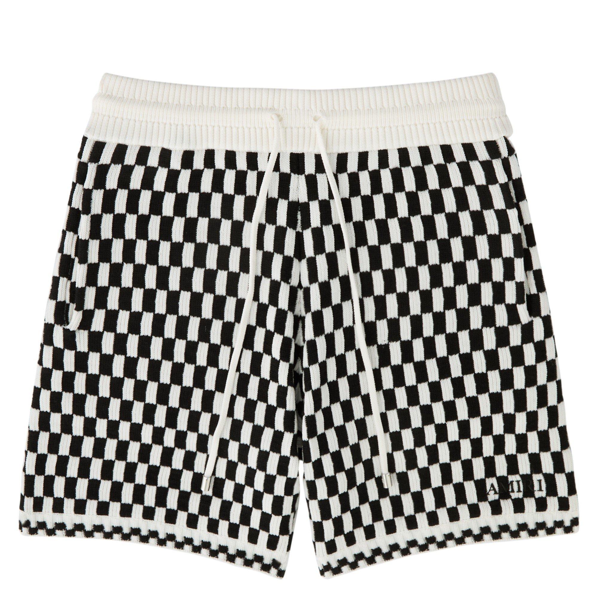 BLACK - Amiri - CHECKERED SHORT