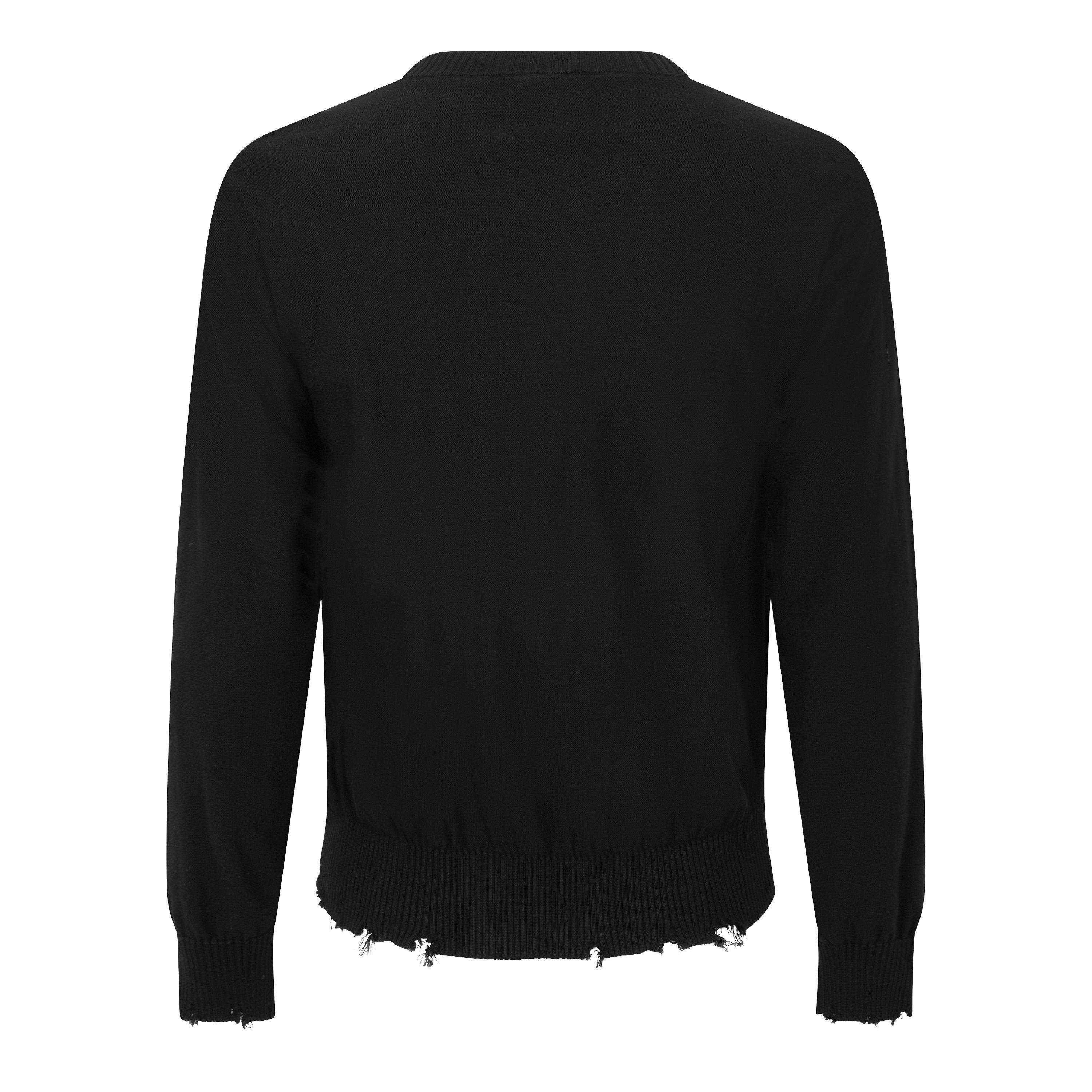 BLACK - MM6 Maison Margiela - MM6 DISTRESSED KNIT - 2