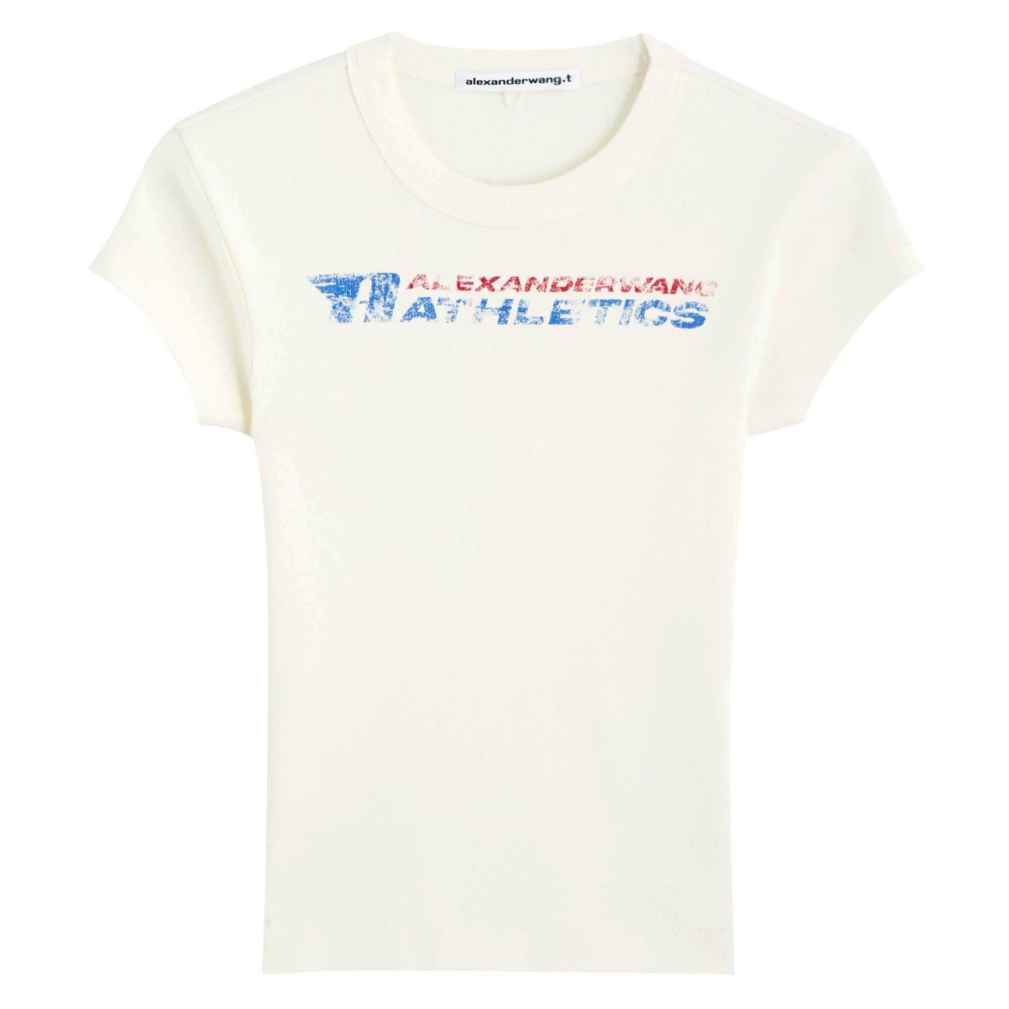 WHITE - T by Alexander Wang - GRAPHIC BABY TEE