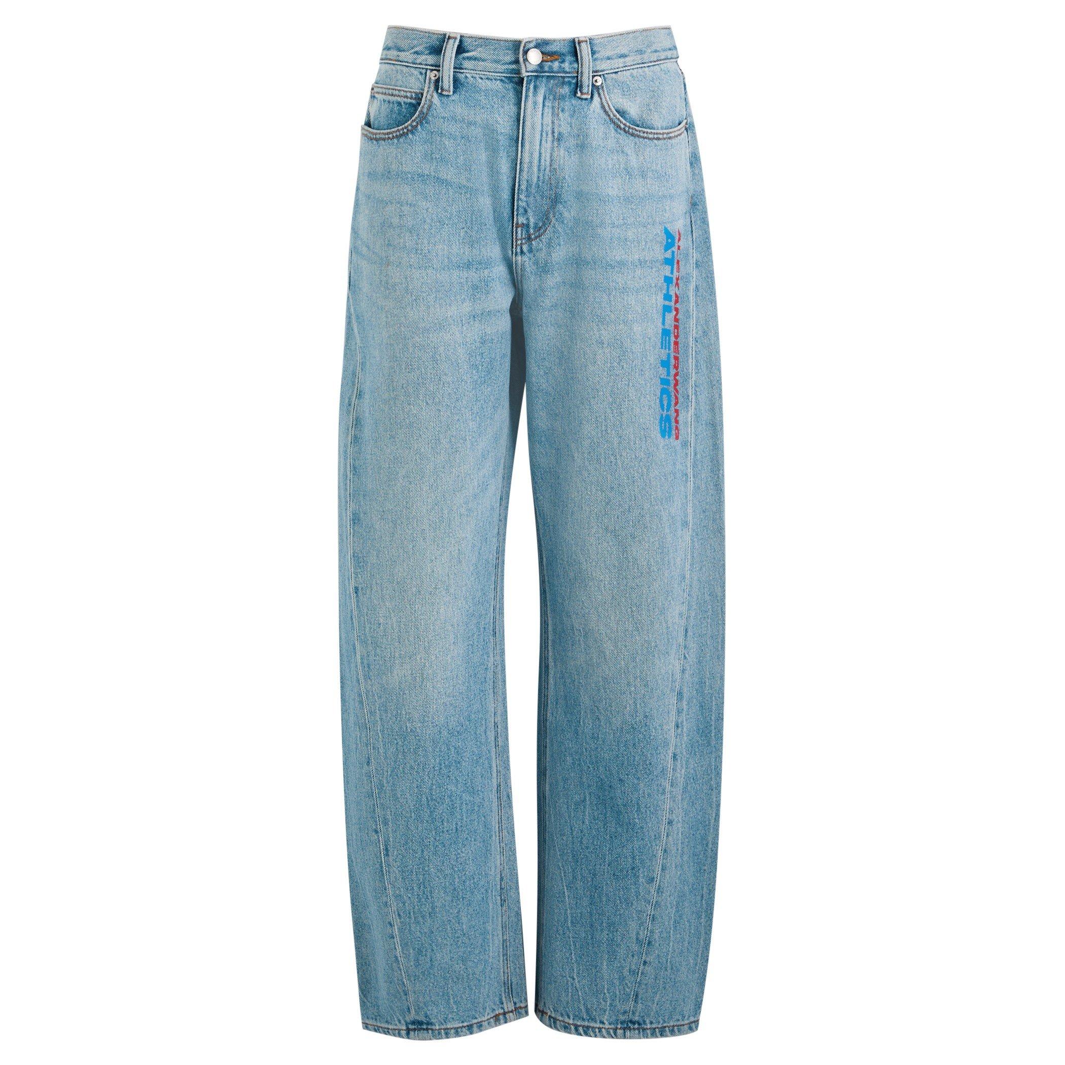 INDIGO - T by Alexander Wang - MESH BACK BALLOON JEAN WITH LO