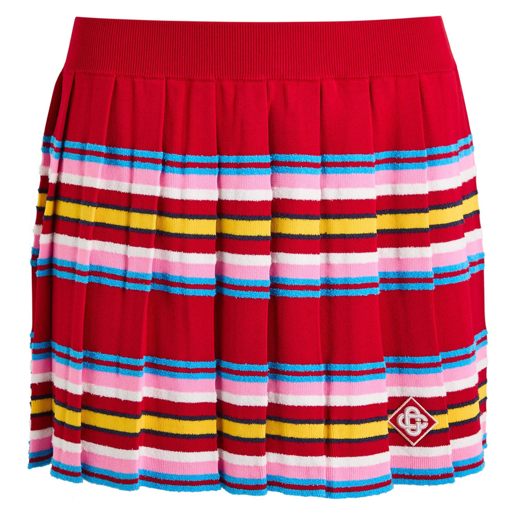 RED - Casablanca - STRIPED PLEATED SKIRT