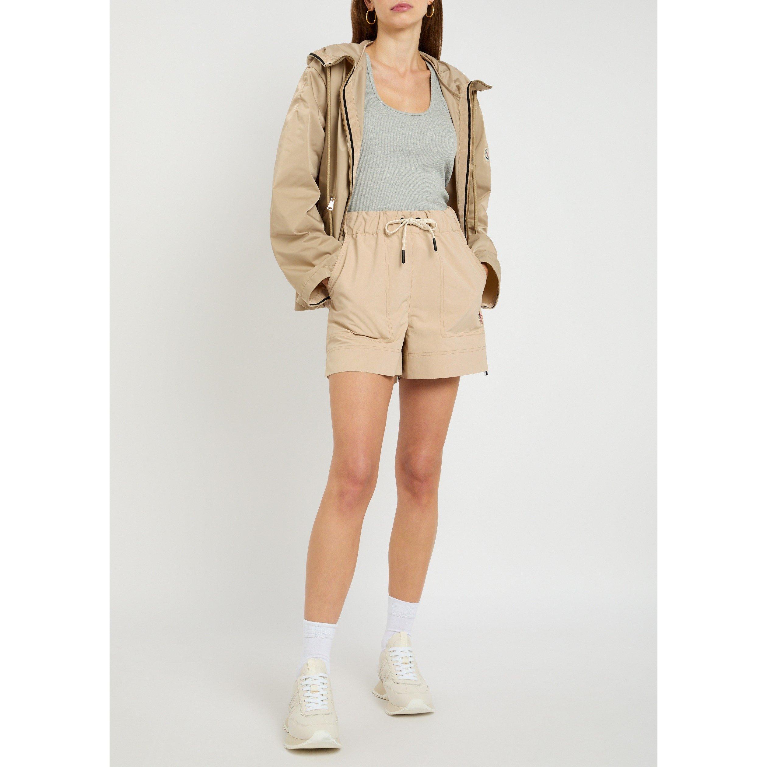 BEIGE - Moncler - Women's Water-Resistant Relaxed-Fit Tracksuit Shorts - 5